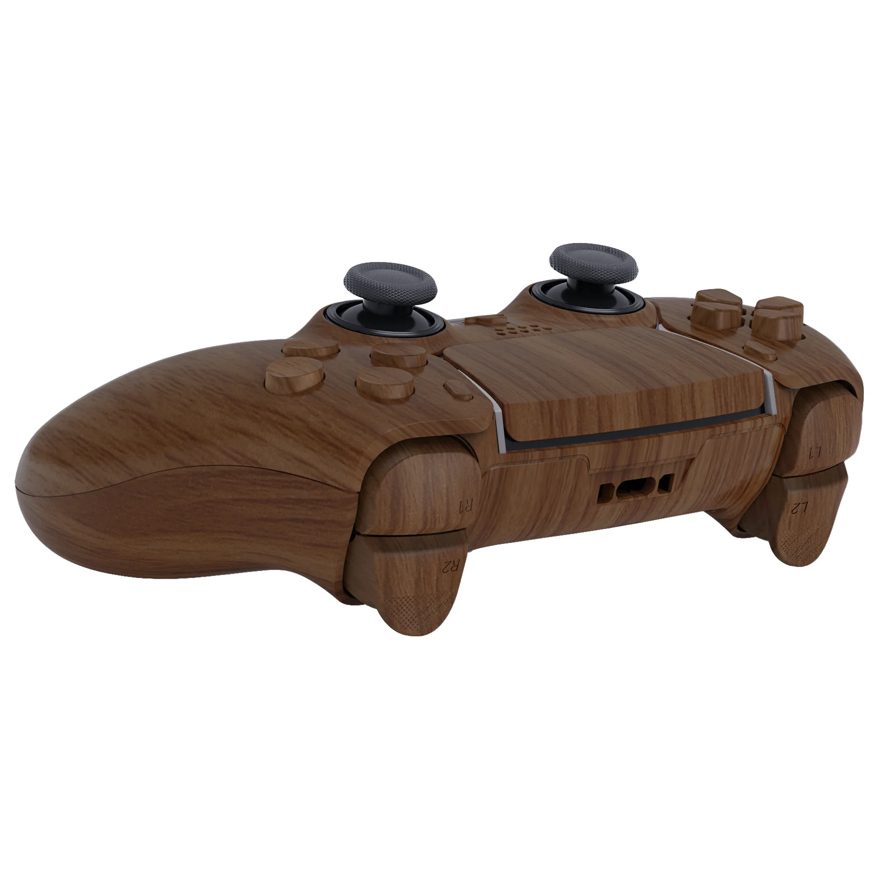 eXtremeRate Replacement Full Set Shells with Buttons Compatible with PS5 Edge Controller - Wood Grain - Image 9