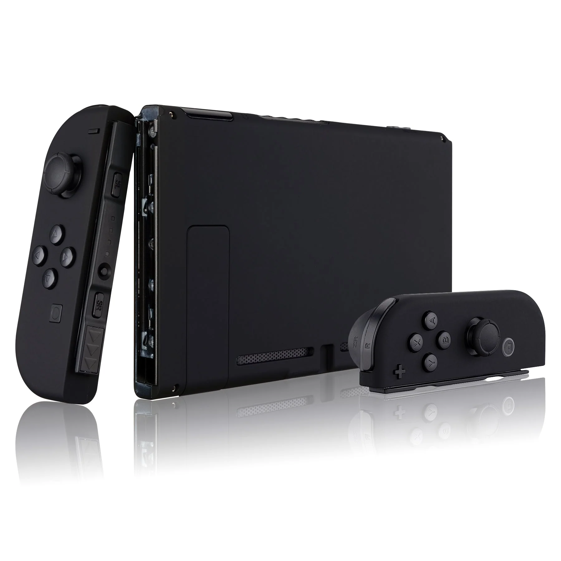 eXtremeRate Replacement Full Set Shells with Buttons for Nintendo Switch - Black - Image 3