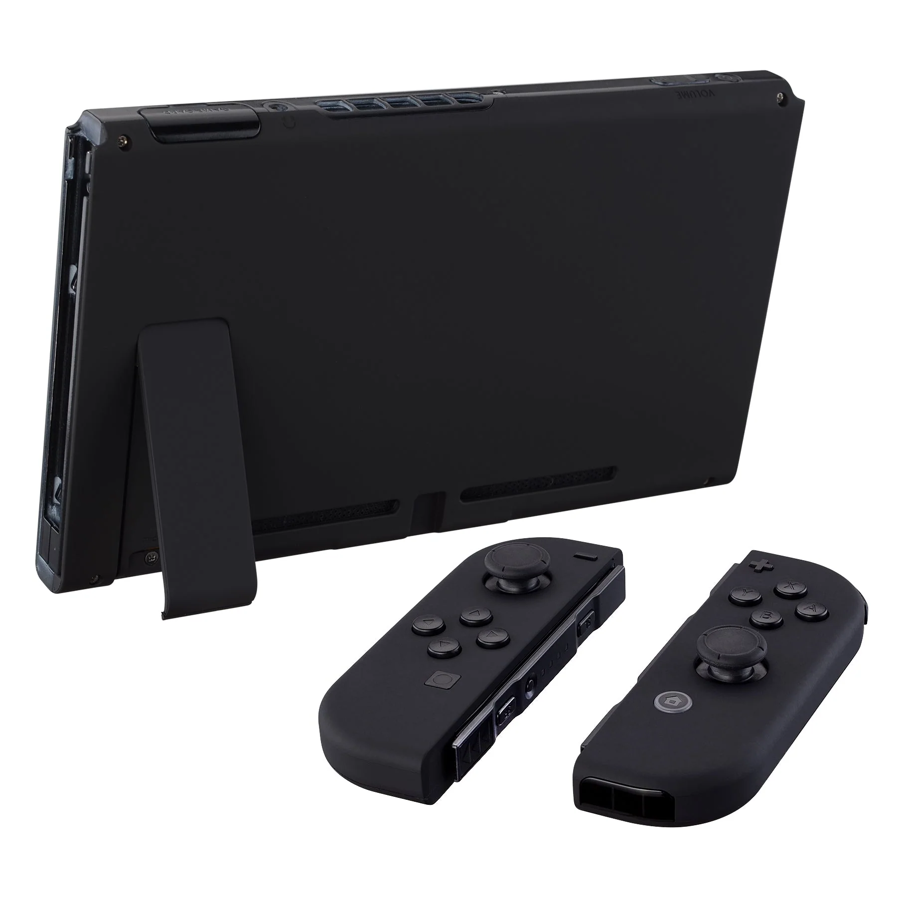 eXtremeRate Replacement Full Set Shells with Buttons for Nintendo Switch - Black - Image 4