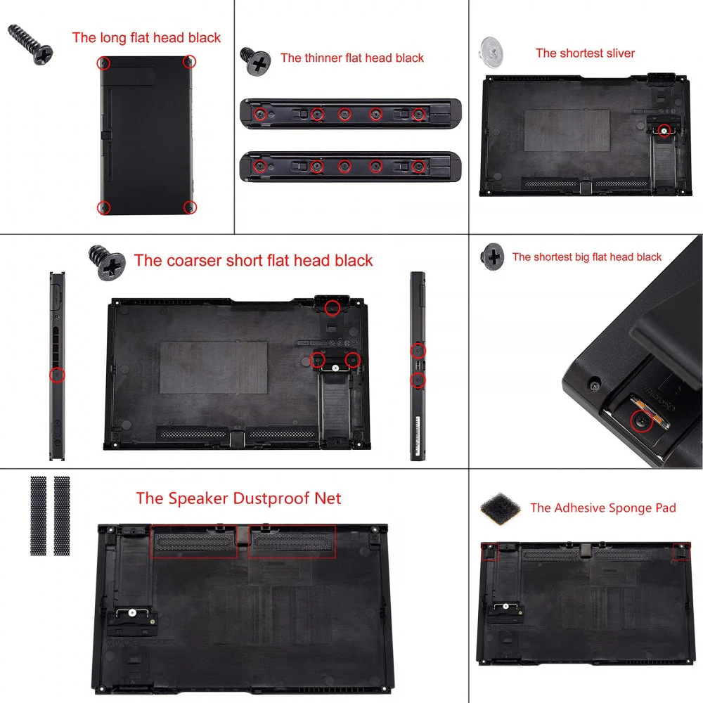eXtremeRate Replacement Full Set Shells with Buttons for Nintendo Switch - Cherry Blossoms Pink - Image 13