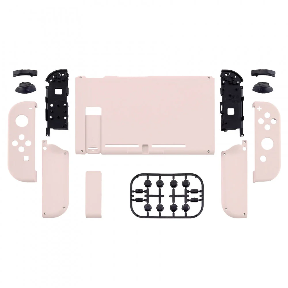 eXtremeRate Replacement Full Set Shells with Buttons for Nintendo Switch - Cherry Blossoms Pink - Image 2