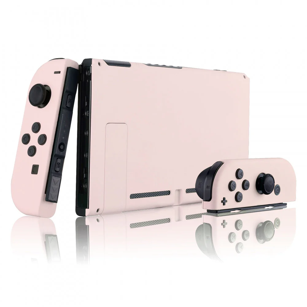 eXtremeRate Replacement Full Set Shells with Buttons for Nintendo Switch - Cherry Blossoms Pink - Image 3