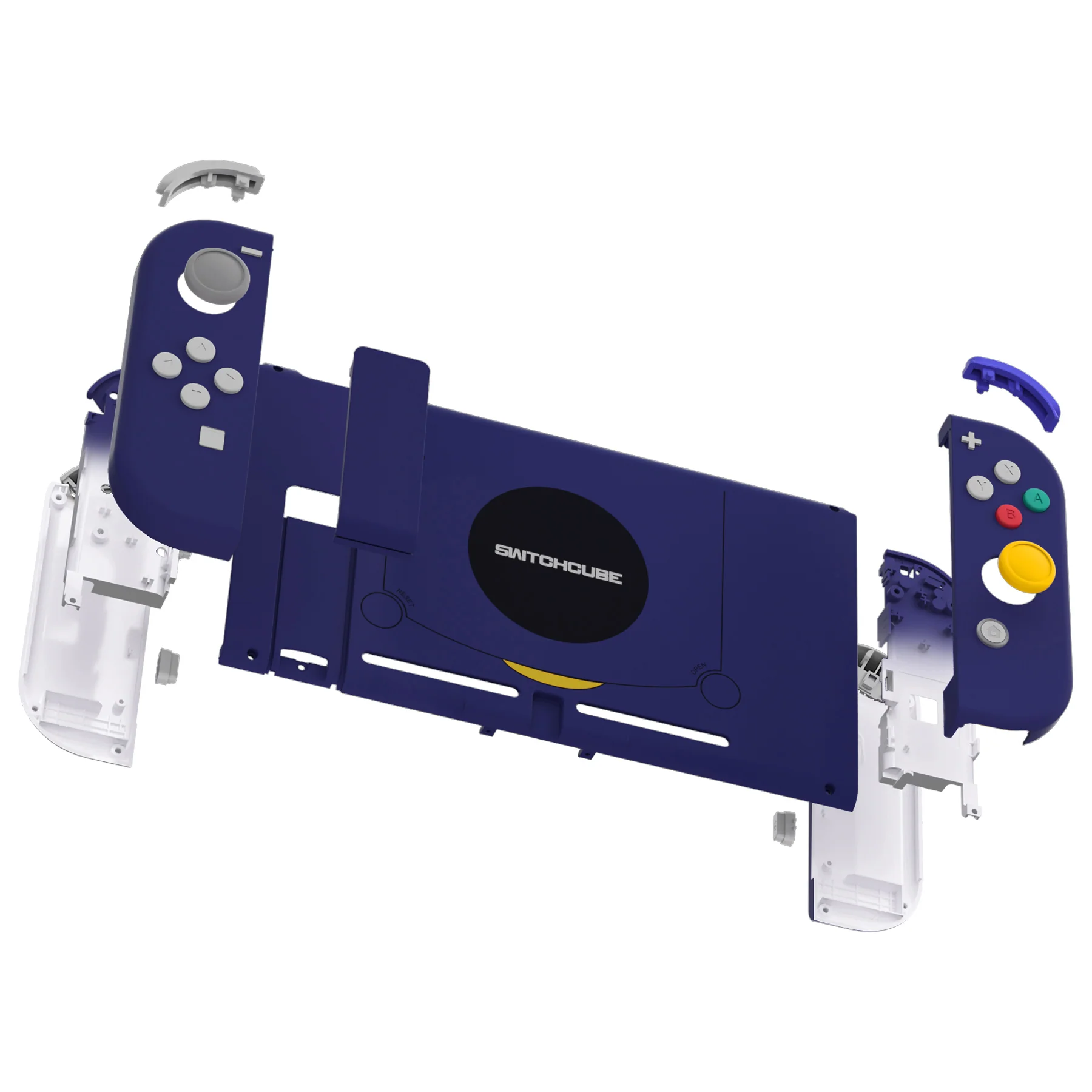 eXtremeRate Replacement Full Set Shells with Buttons for Nintendo Switch - Classic SwitchCube Style - Image 4