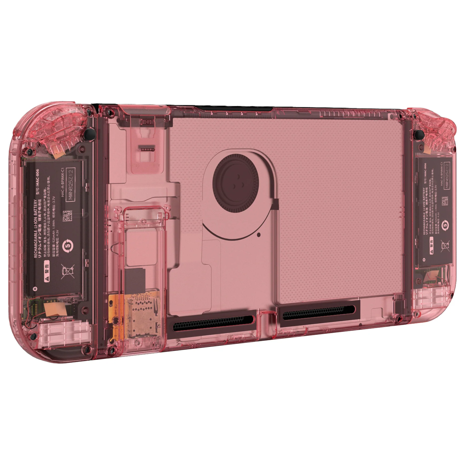 eXtremeRate Replacement Full Set Shells with Buttons for Nintendo Switch - Crystal Cherry Pink - Image 5