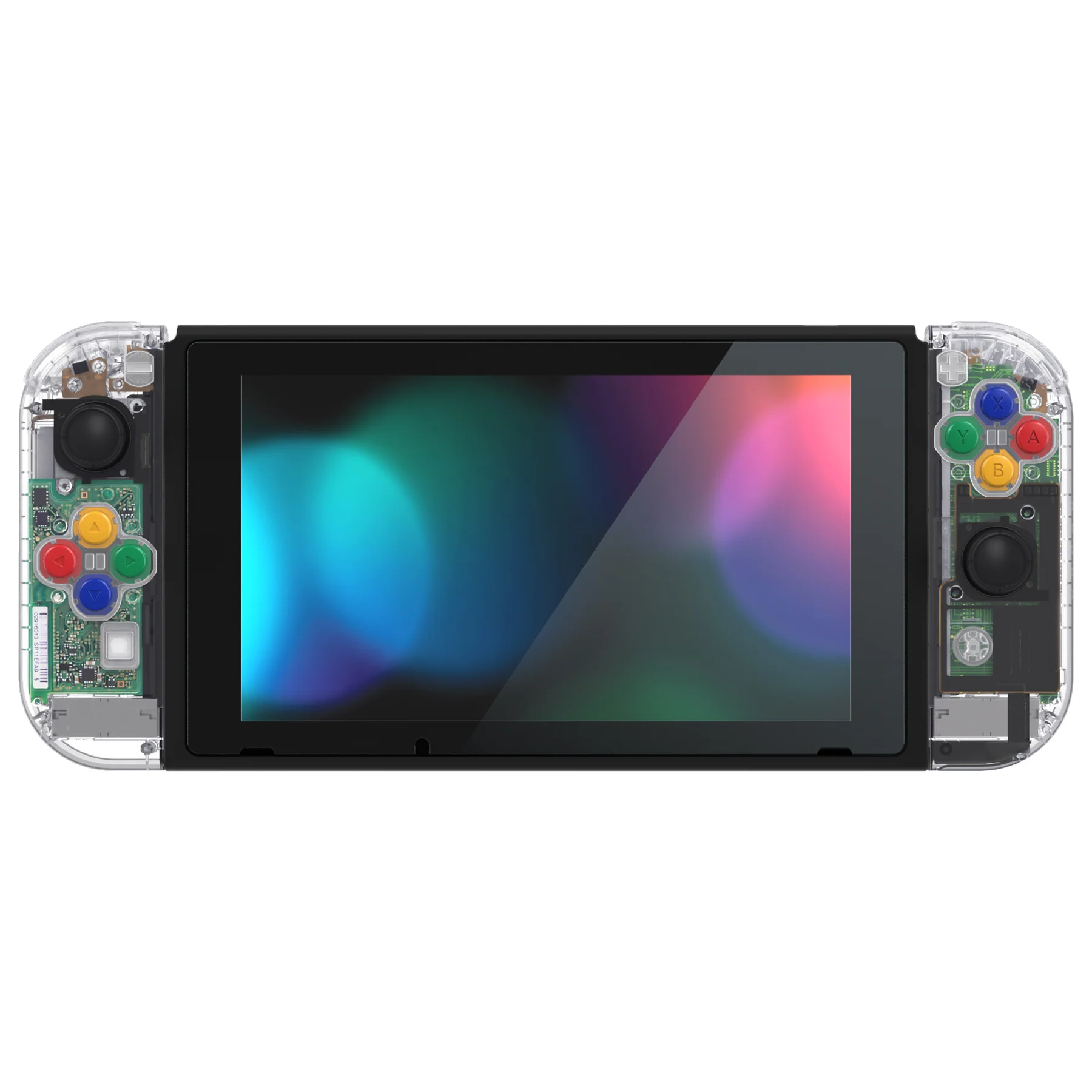 eXtremeRate Replacement Full Set Shells with Buttons for Nintendo Switch - Crystal Clear - Image 3