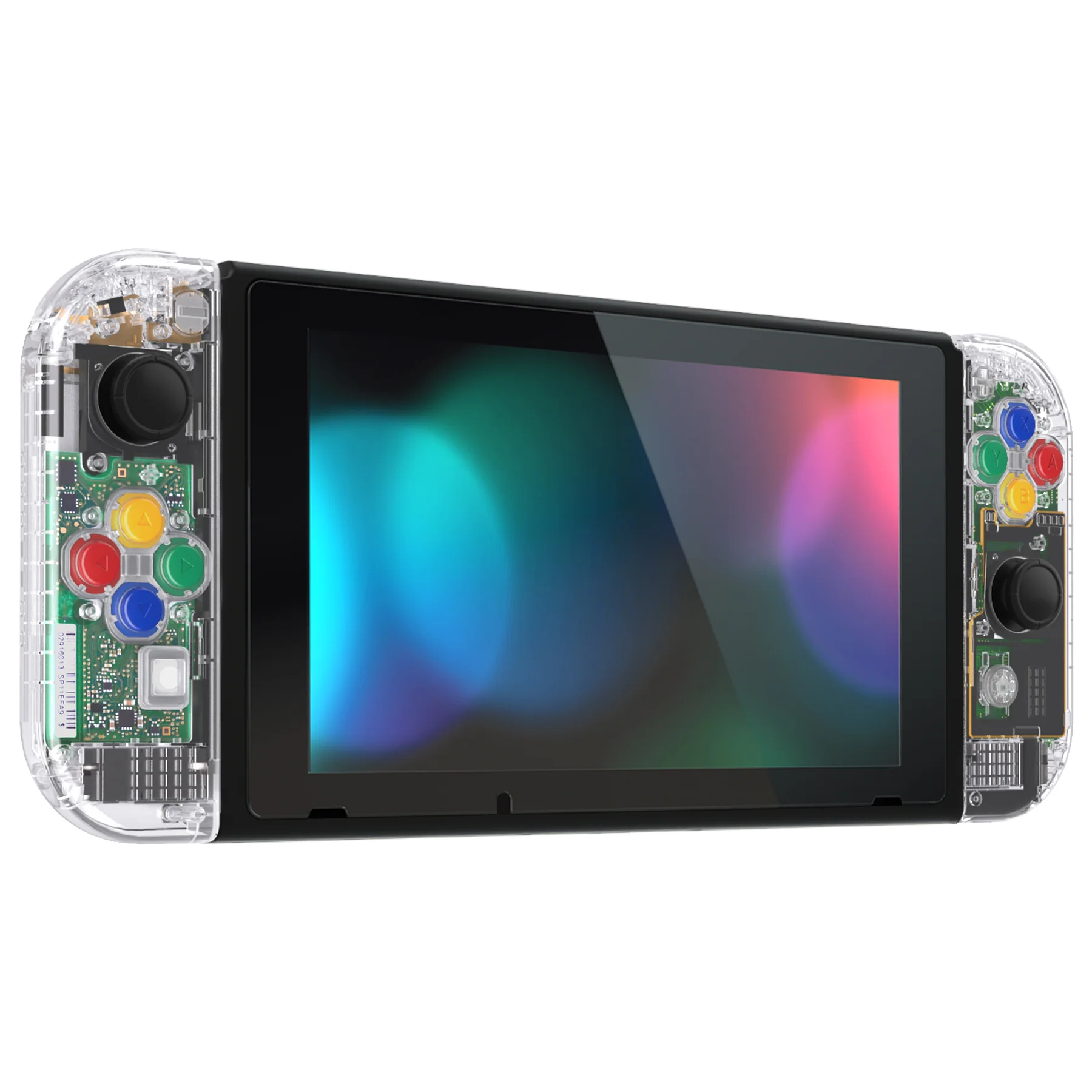 eXtremeRate Replacement Full Set Shells with Buttons for Nintendo Switch - Crystal Clear - Image 4