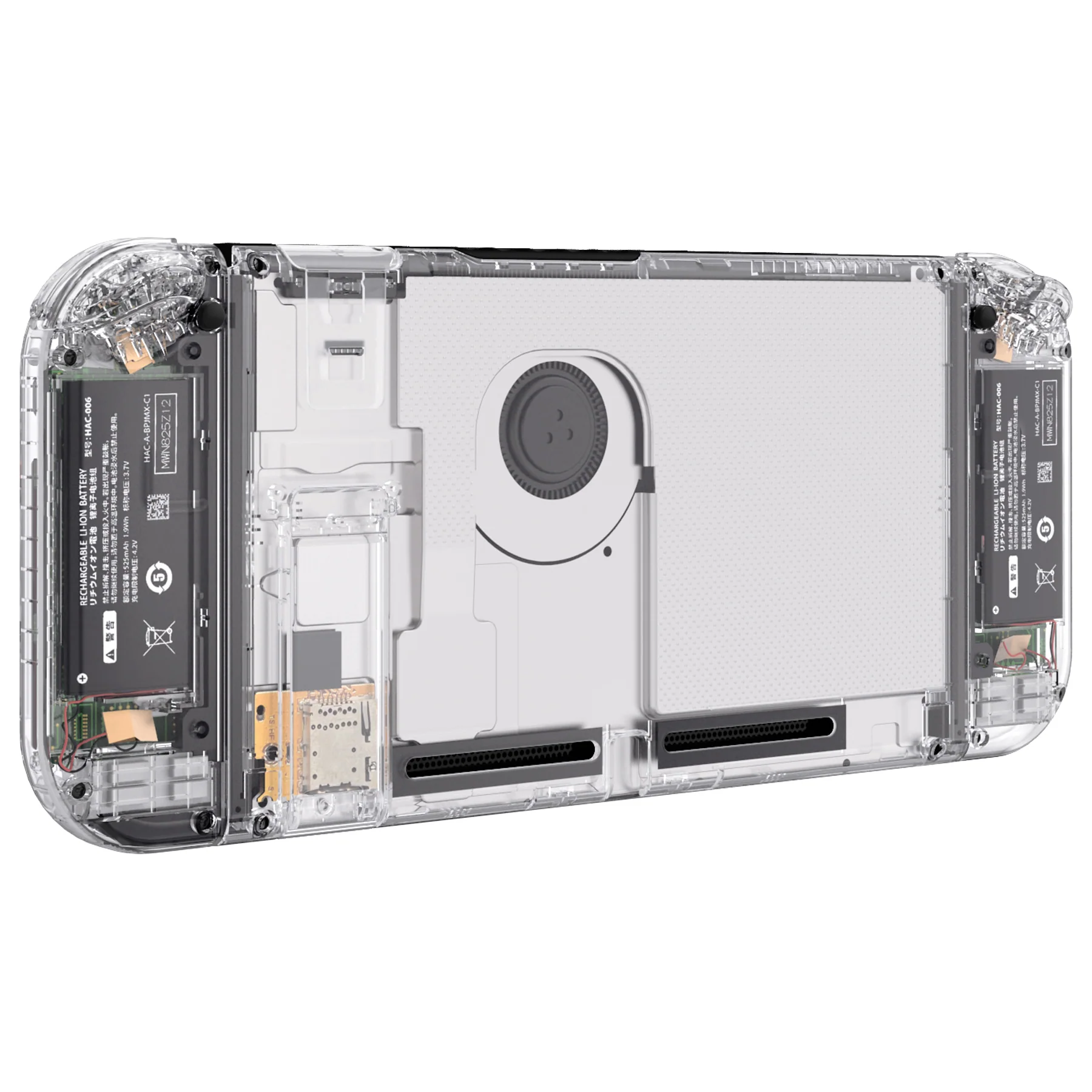eXtremeRate Replacement Full Set Shells with Buttons for Nintendo Switch - Crystal Clear - Image 5