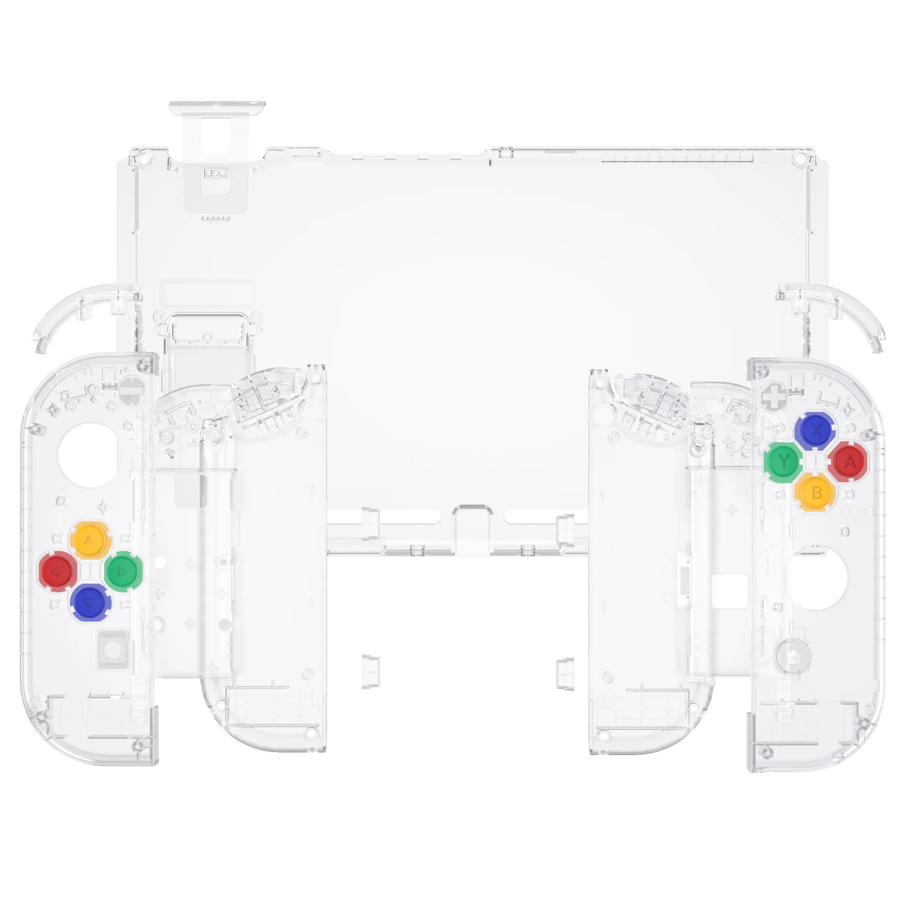 eXtremeRate Replacement Full Set Shells with Buttons for Nintendo Switch - Crystal Clear - Image 7