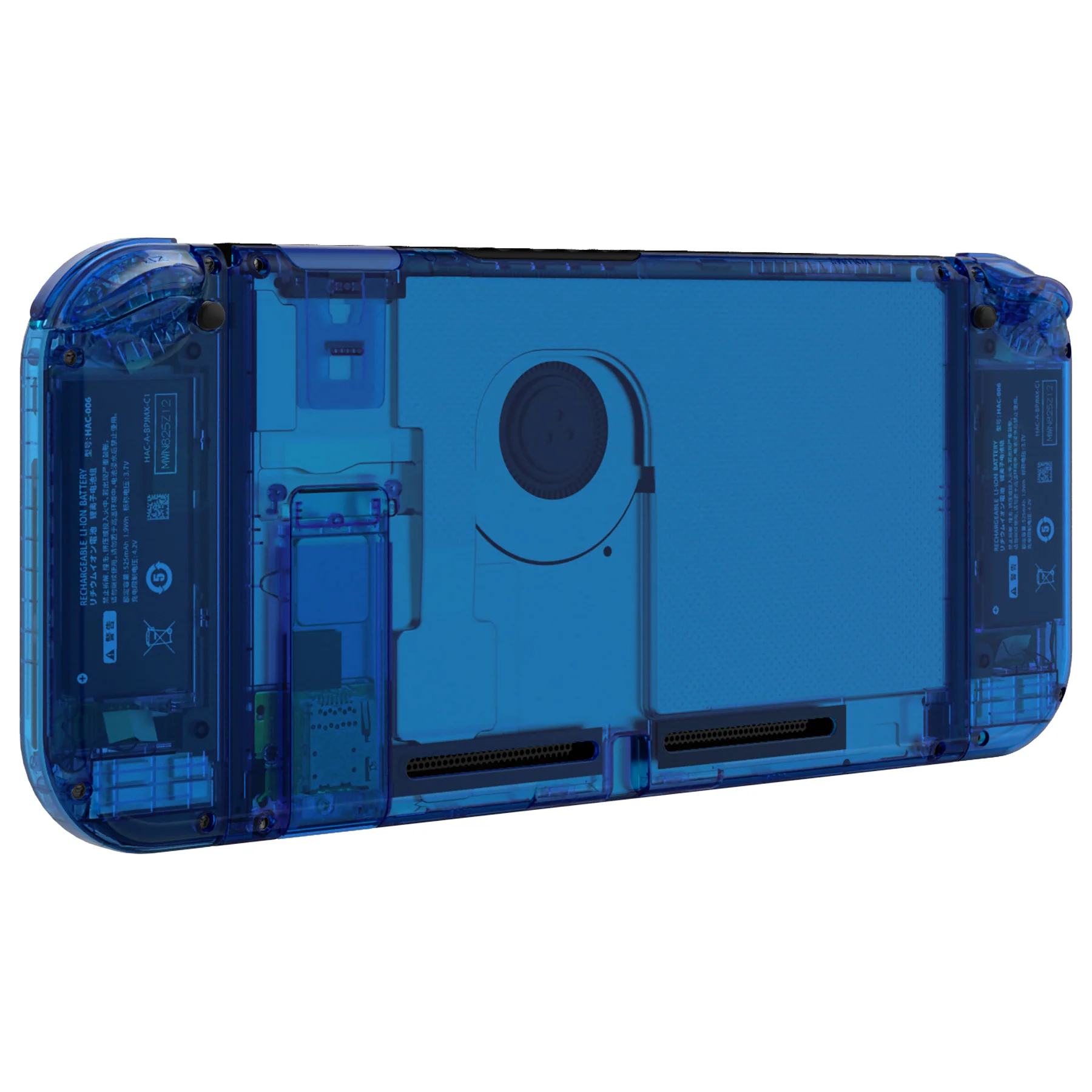 eXtremeRate Replacement Full Set Shells with Buttons for Nintendo Switch - Crystal Clear Blue - Image 5