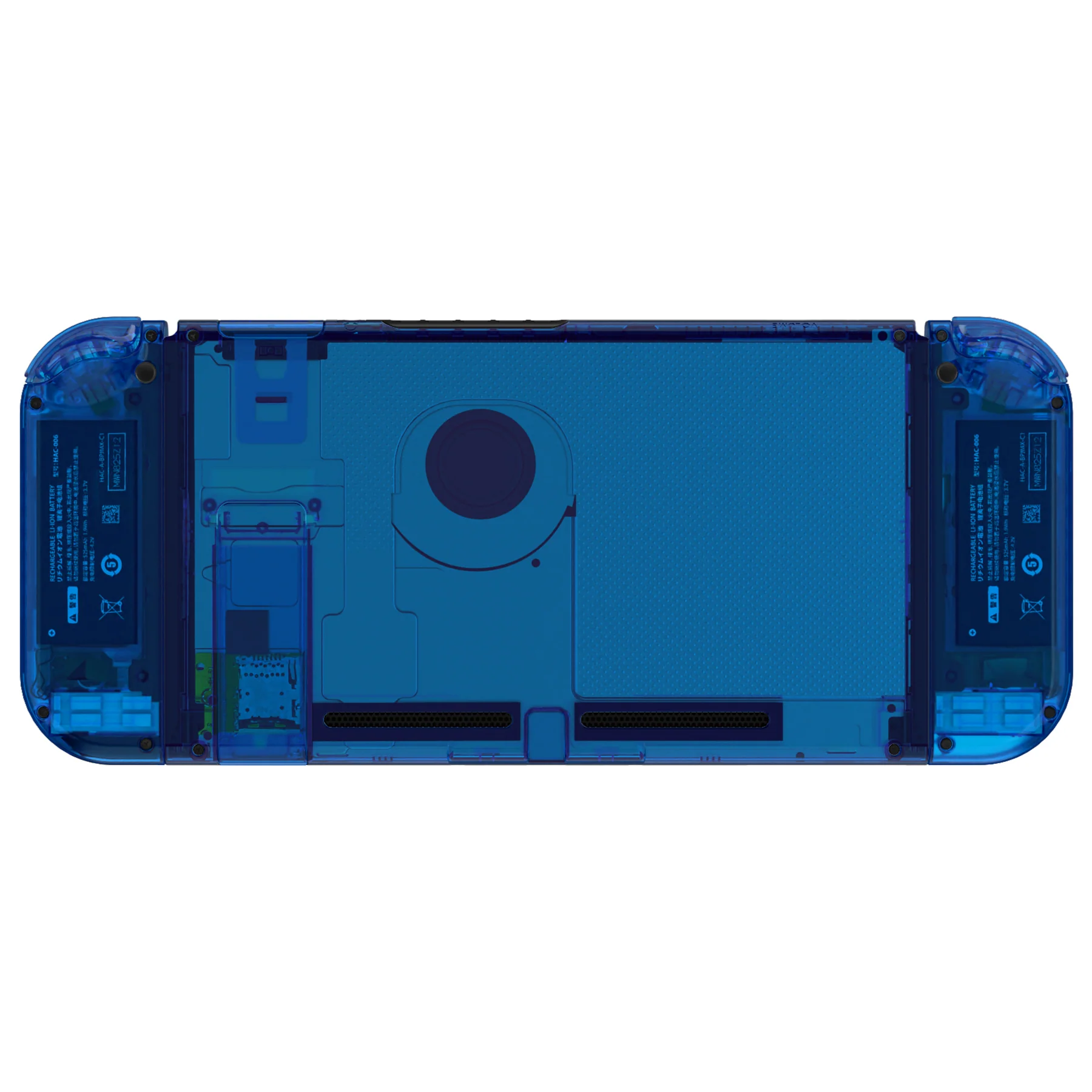 eXtremeRate Replacement Full Set Shells with Buttons for Nintendo Switch - Crystal Clear Blue - Image 6