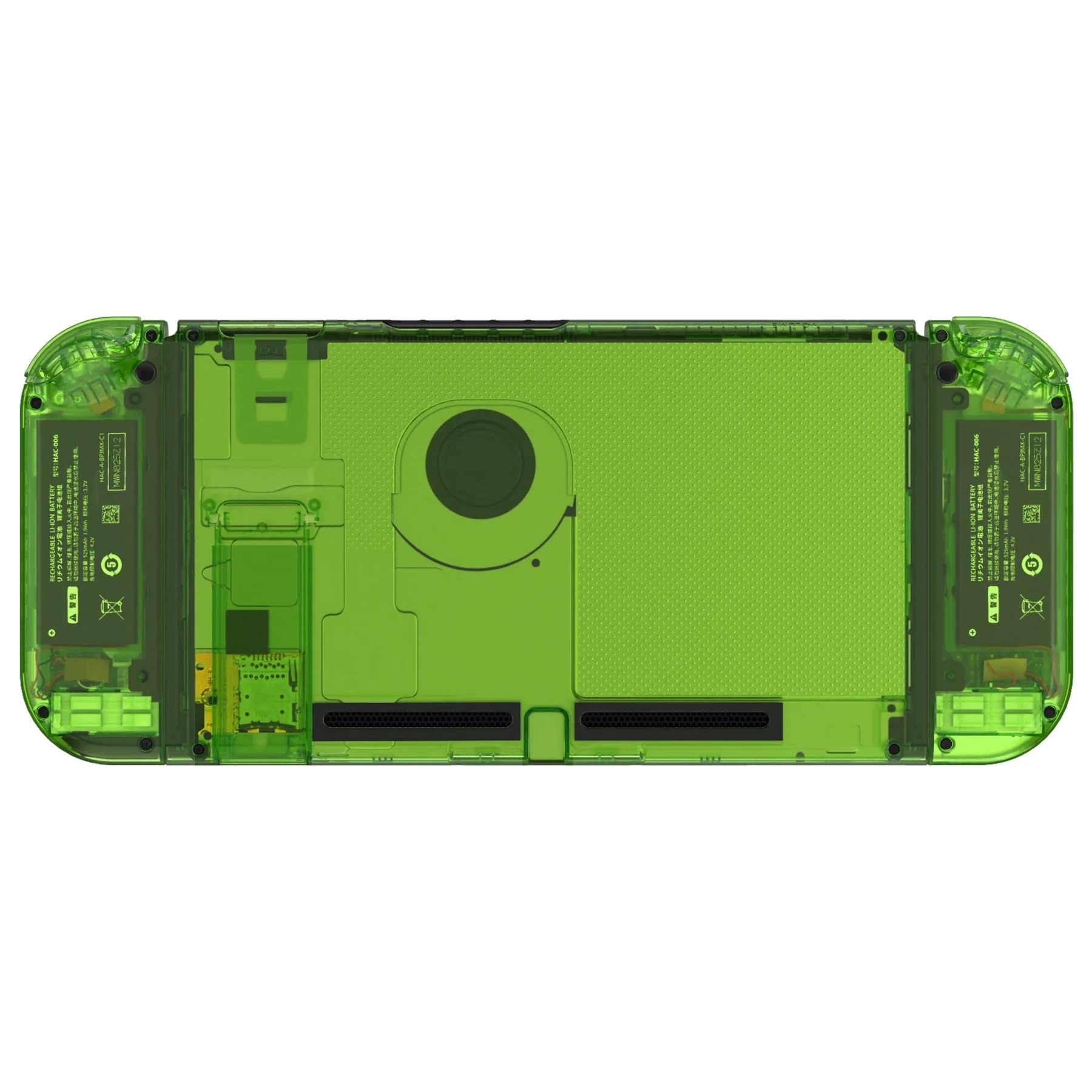eXtremeRate Replacement Full Set Shells with Buttons for Nintendo Switch - Crystal Clear Green - Image 6