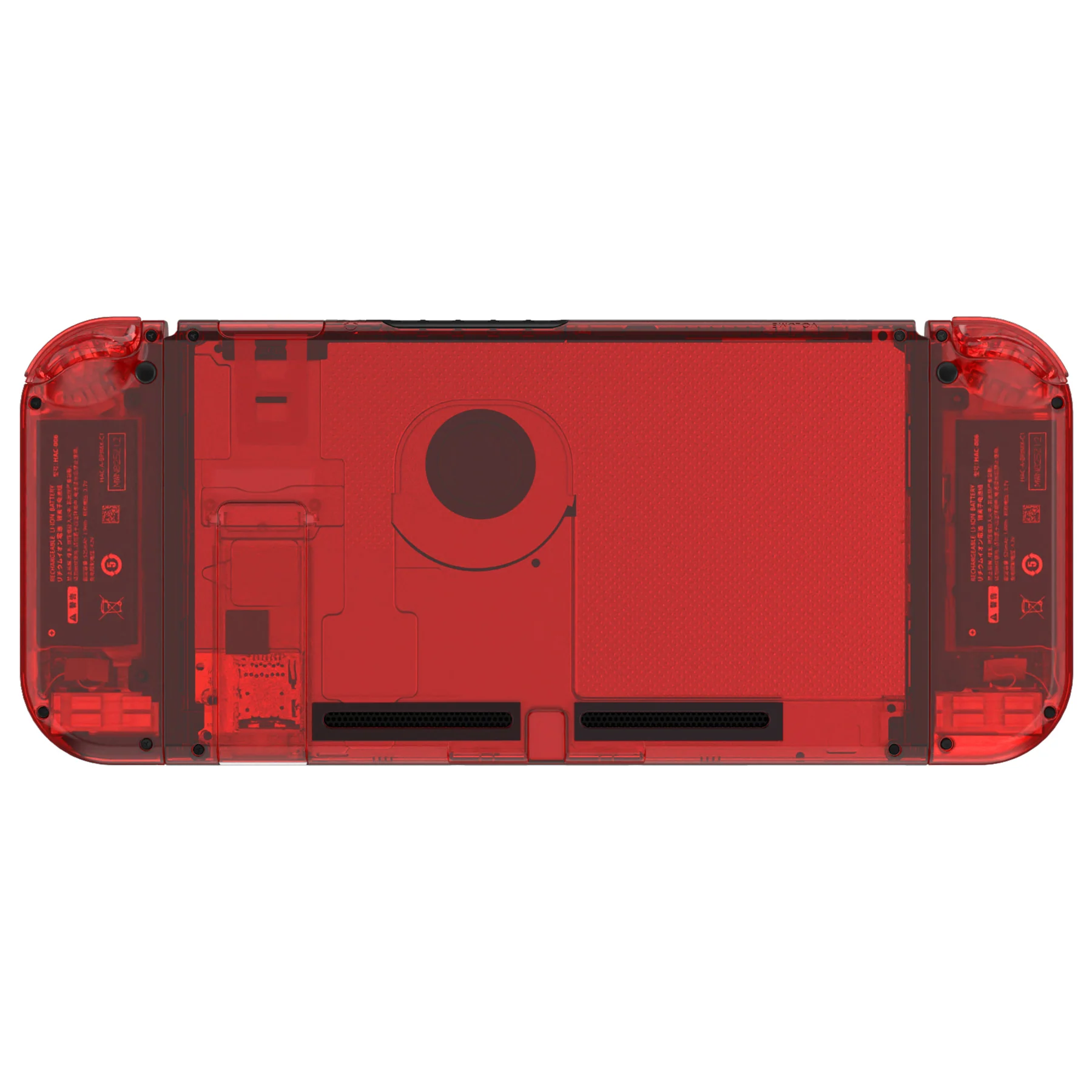 eXtremeRate Replacement Full Set Shells with Buttons for Nintendo Switch - Crystal Clear Red - Image 6