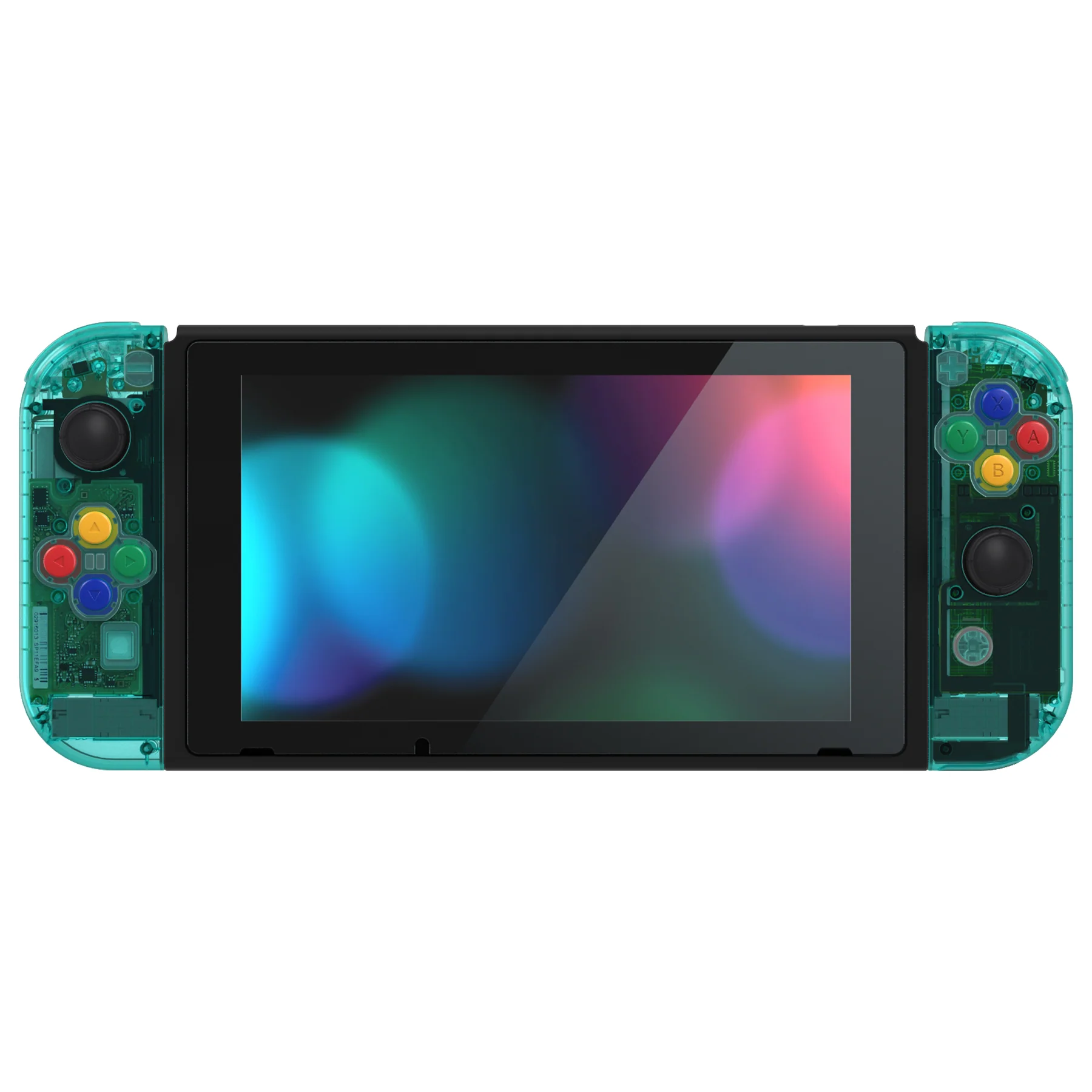 eXtremeRate Replacement Full Set Shells with Buttons for Nintendo Switch - Crystal Emerald Green - Image 3