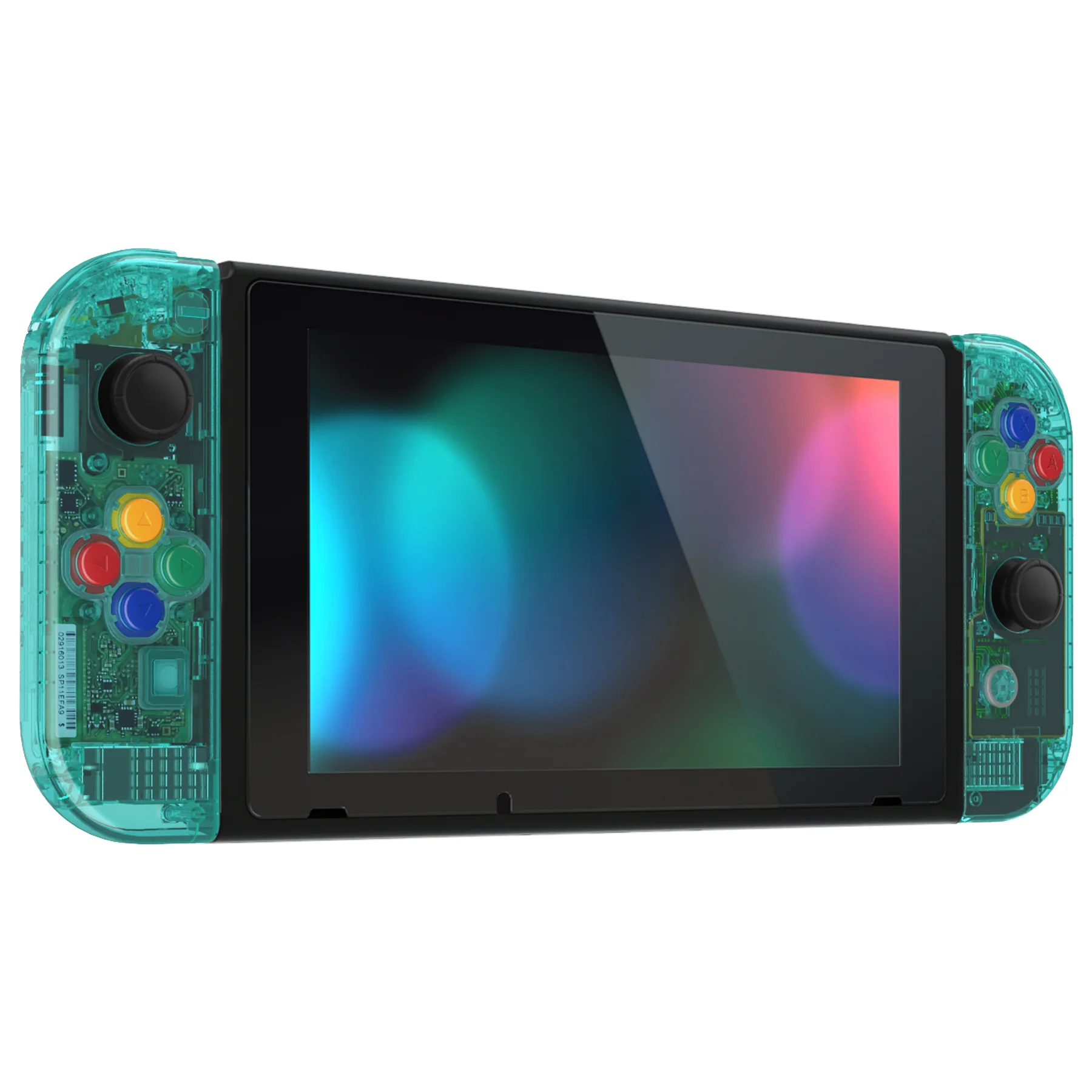 eXtremeRate Replacement Full Set Shells with Buttons for Nintendo Switch - Crystal Emerald Green - Image 4