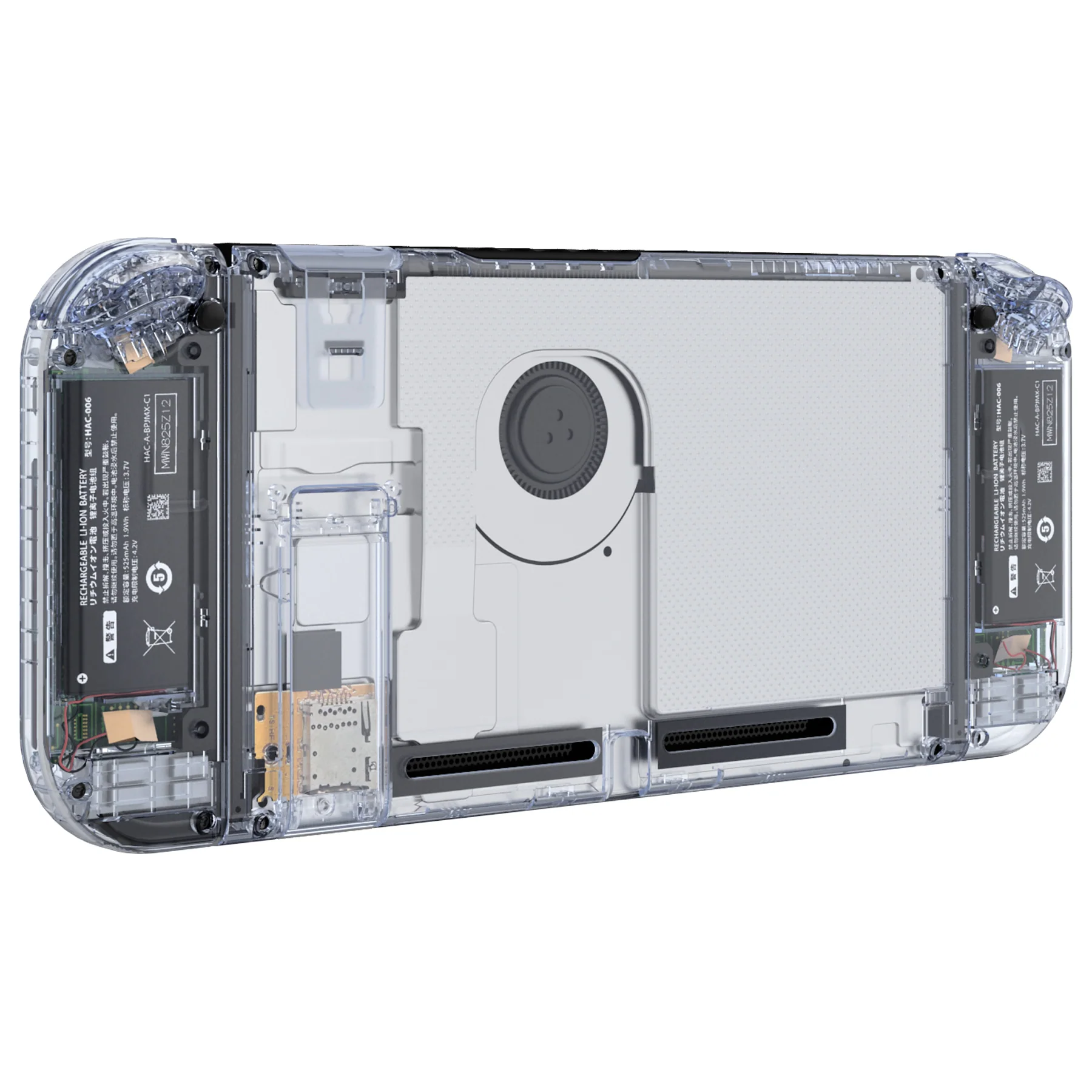 eXtremeRate Replacement Full Set Shells with Buttons for Nintendo Switch - Crystal Clear Glacier Blue - Image 5