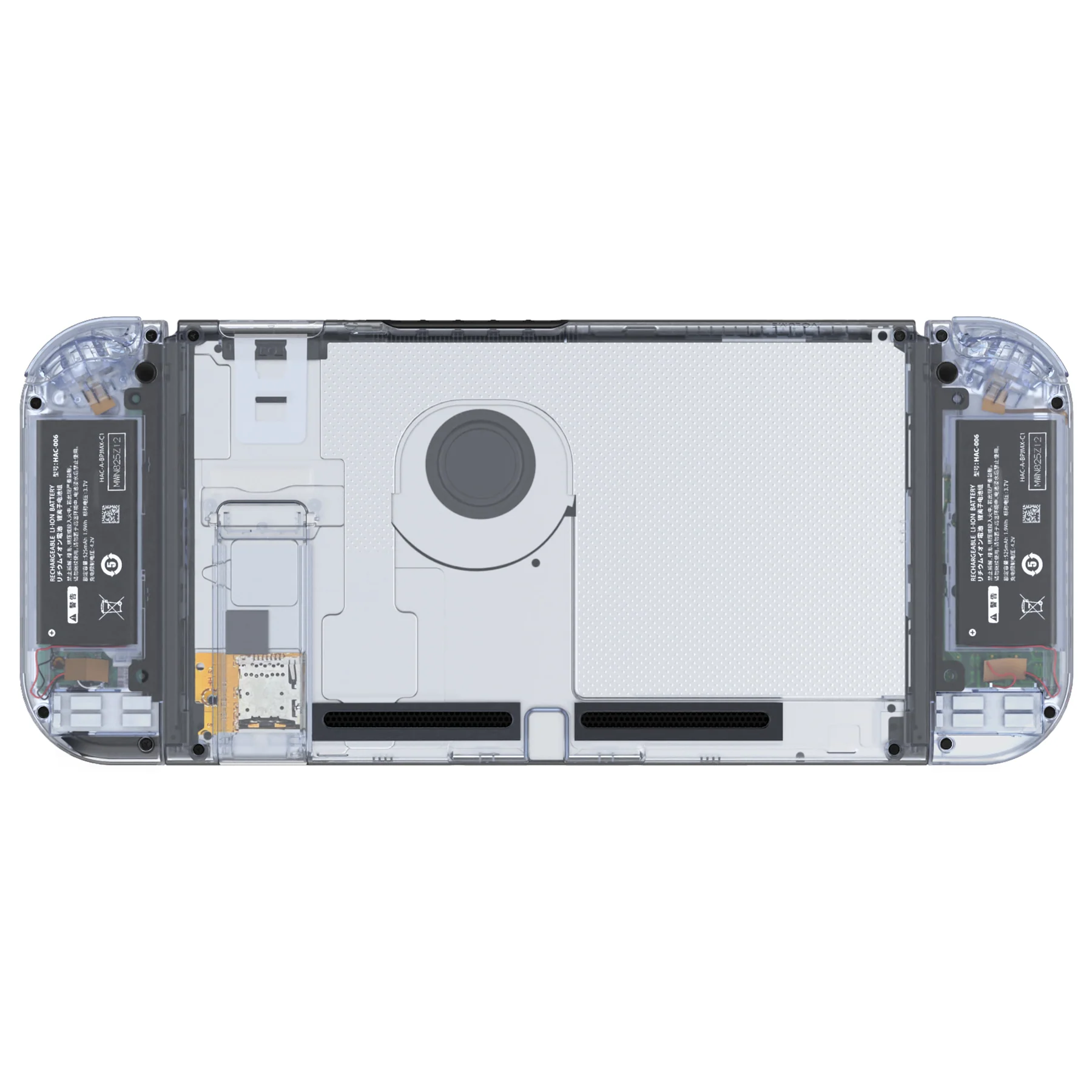 eXtremeRate Replacement Full Set Shells with Buttons for Nintendo Switch - Crystal Clear Glacier Blue - Image 6