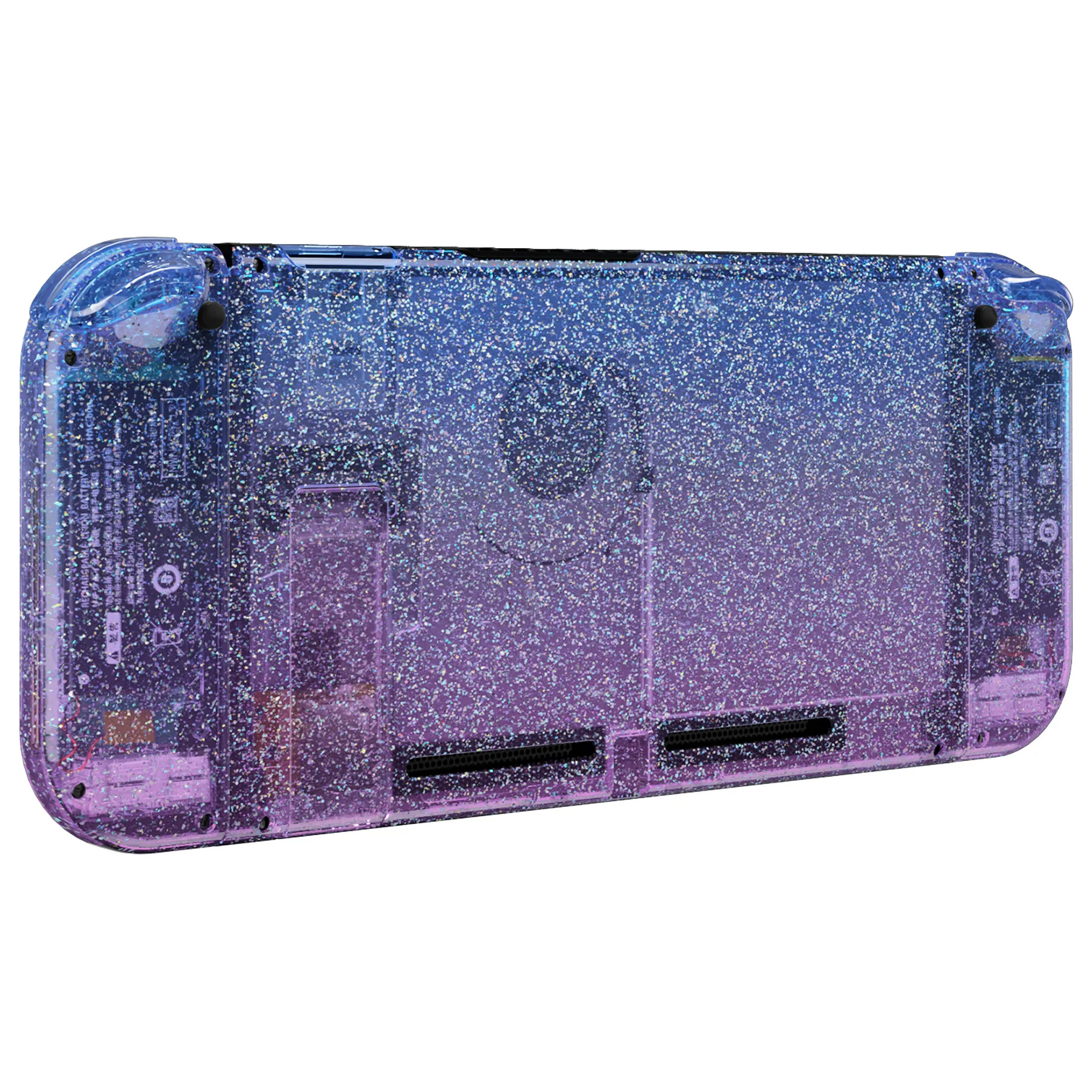 eXtremeRate Replacement Full Set Shells with Buttons for Nintendo Switch - Glitter Gradient Translucent Bluebell - Image 5