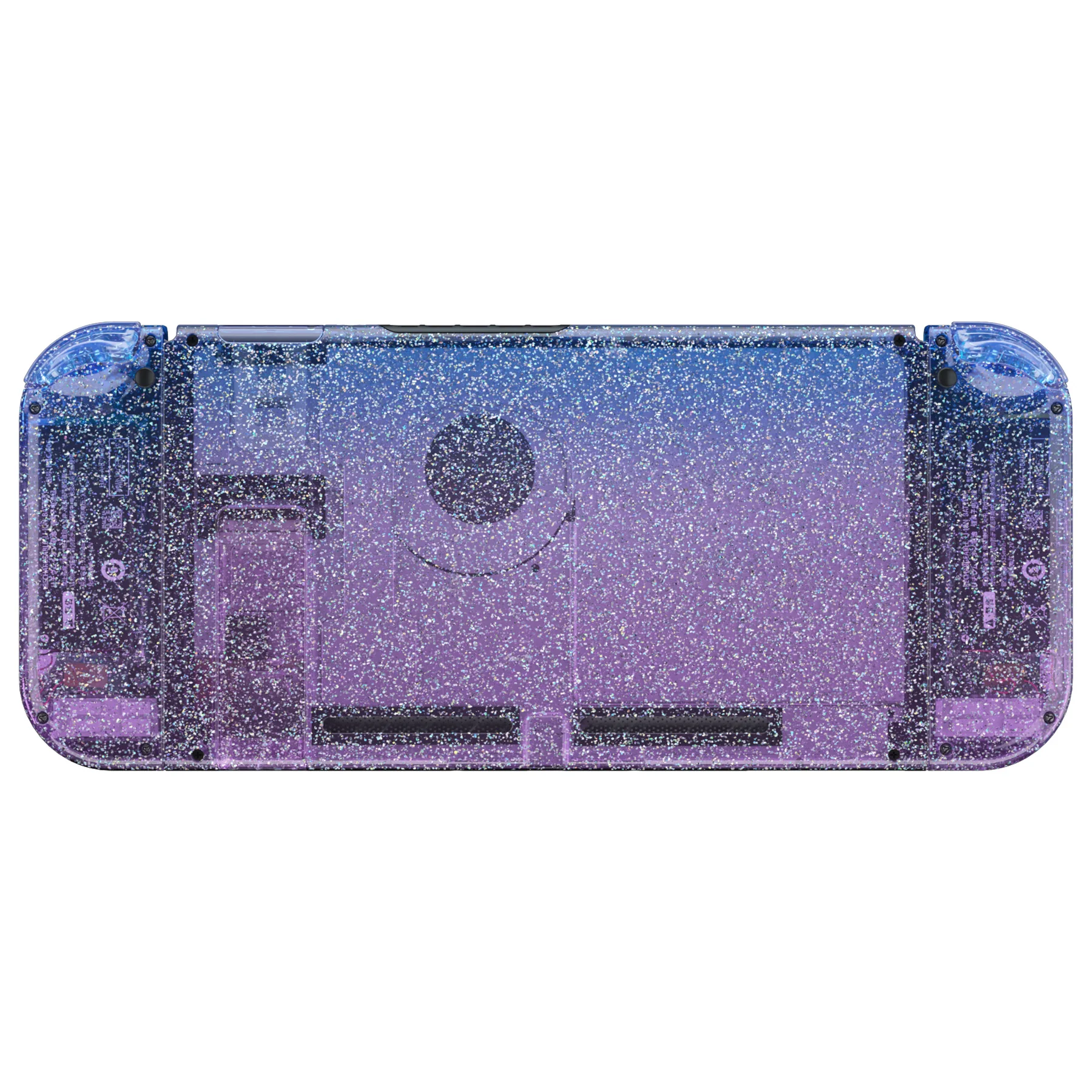 eXtremeRate Replacement Full Set Shells with Buttons for Nintendo Switch - Glitter Gradient Translucent Bluebell - Image 6