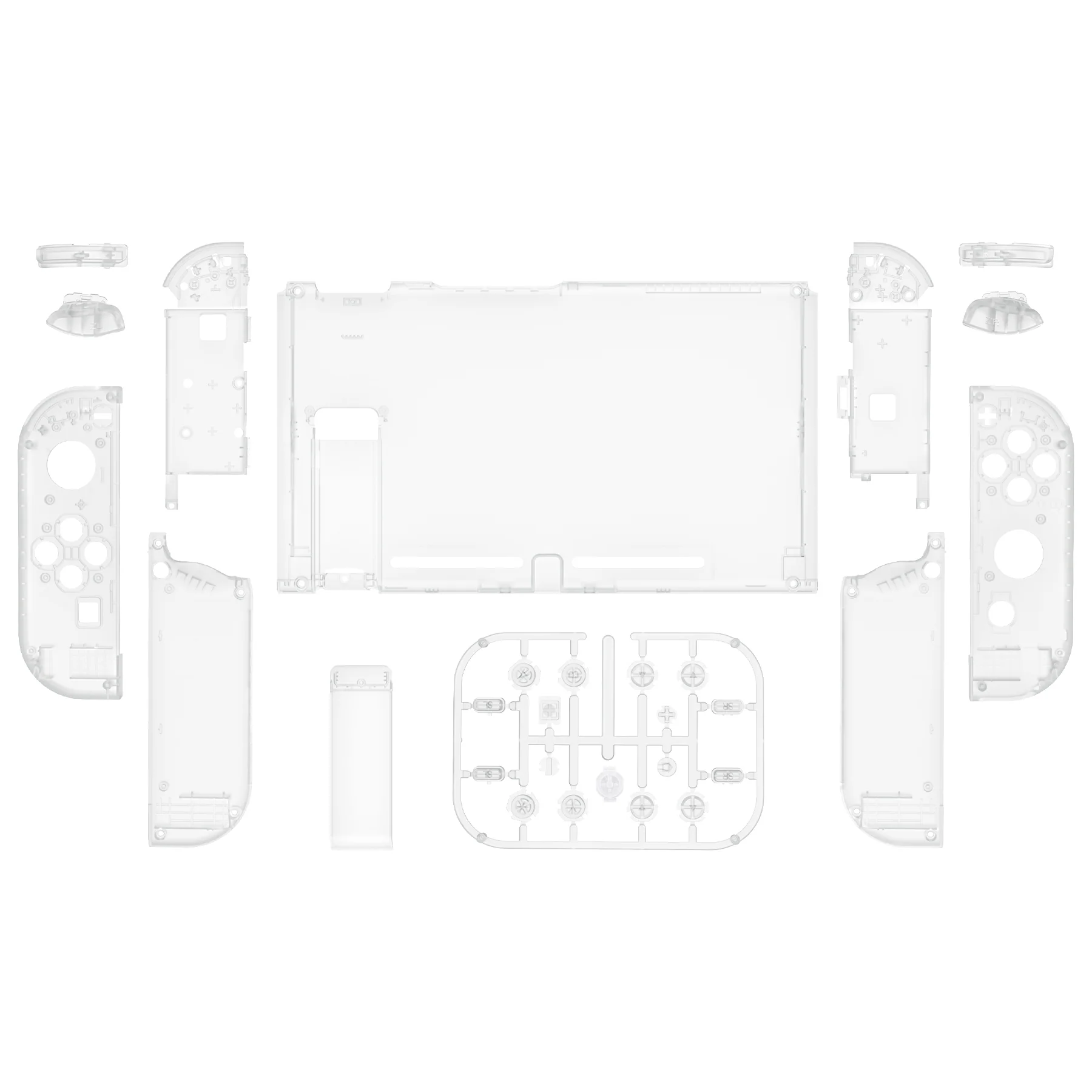 eXtremeRate Replacement Full Set Shells with Buttons for Nintendo Switch - Glow in Dark - Green - Image 2