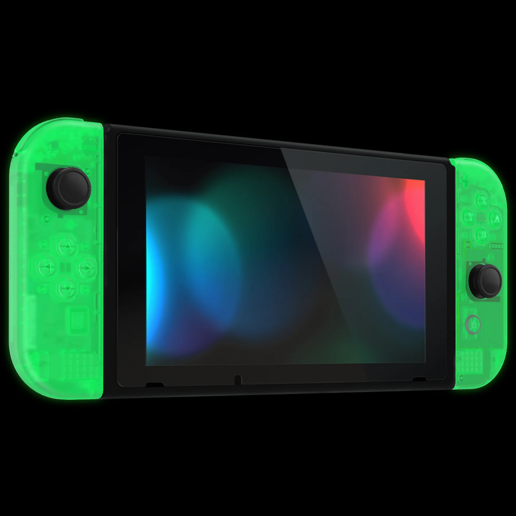 eXtremeRate Replacement Full Set Shells with Buttons for Nintendo Switch - Glow in Dark - Green - Image 5