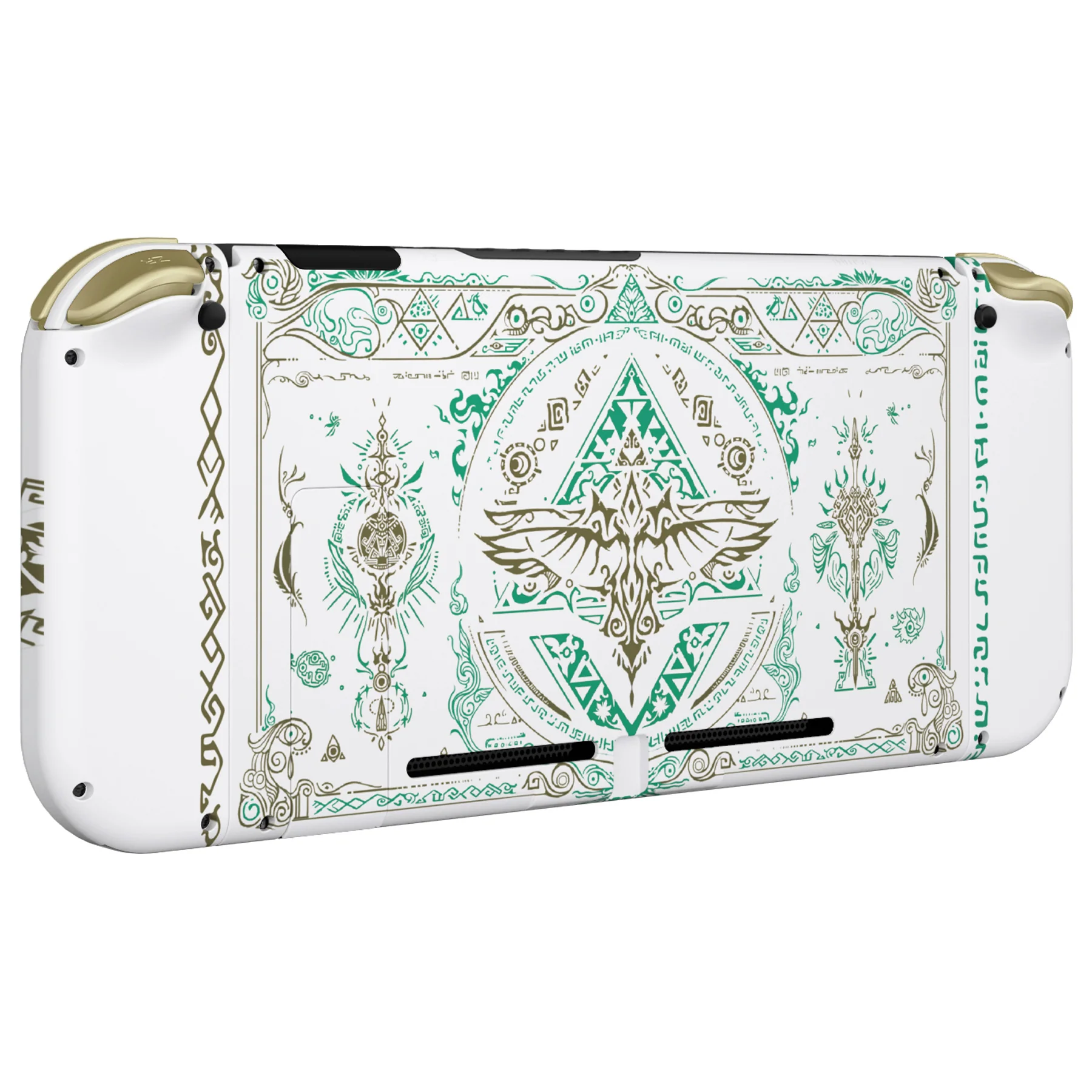 eXtremeRate Replacement Full Set Shells with Buttons for Nintendo Switch - Glow in Dark - Totem of Kingdom White - Image 11