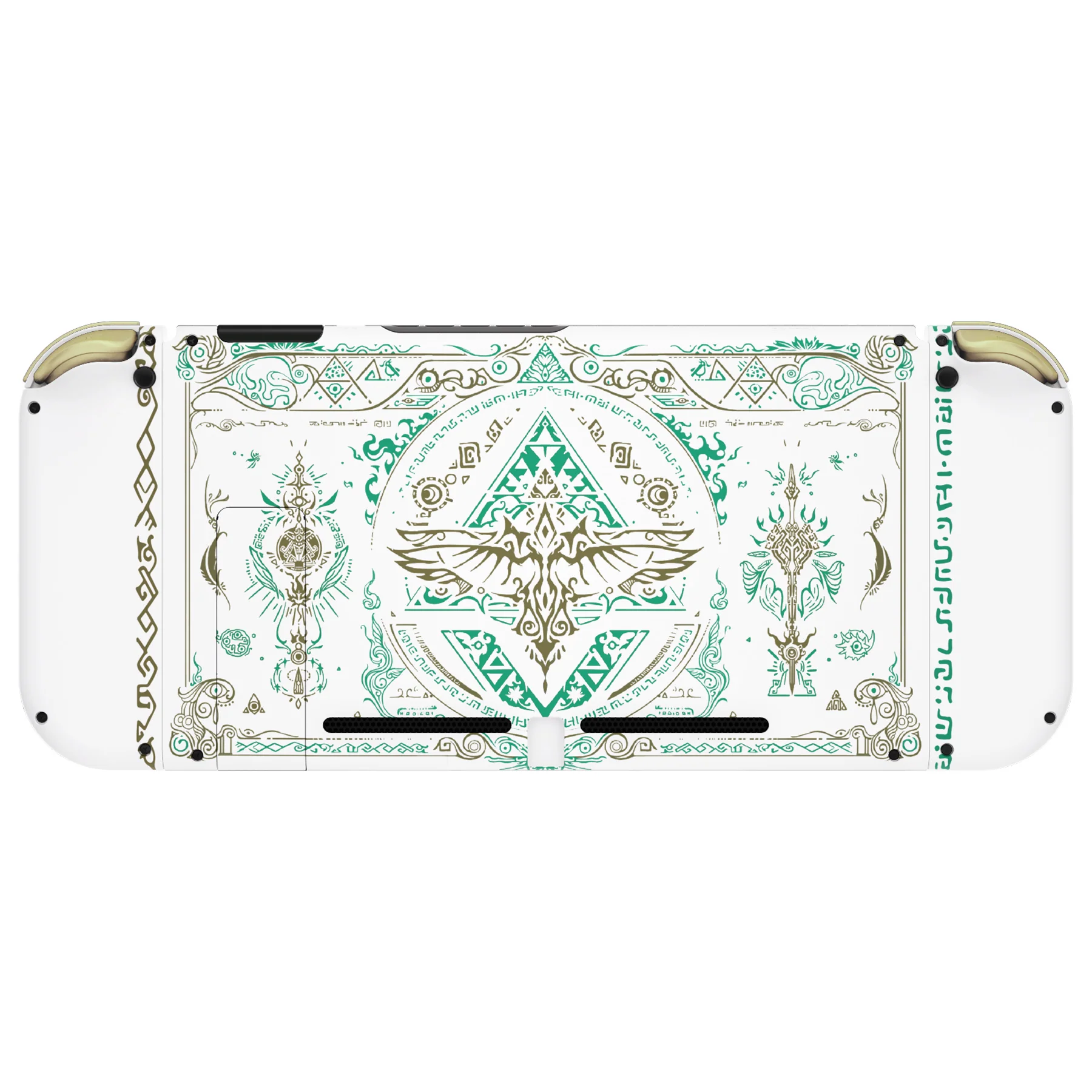eXtremeRate Replacement Full Set Shells with Buttons for Nintendo Switch - Glow in Dark - Totem of Kingdom White - Image 9