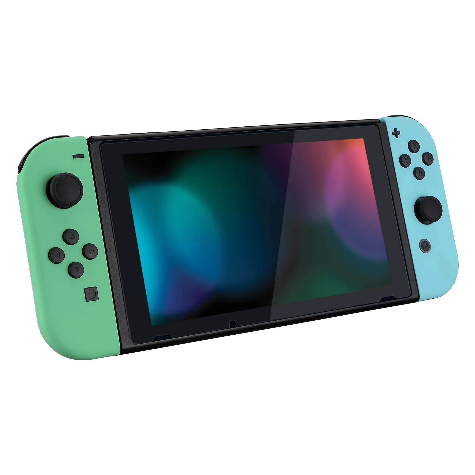 eXtremeRate Replacement Full Set Shells with Buttons for Nintendo Switch - Mint Green & Heaven Blue - Image 7