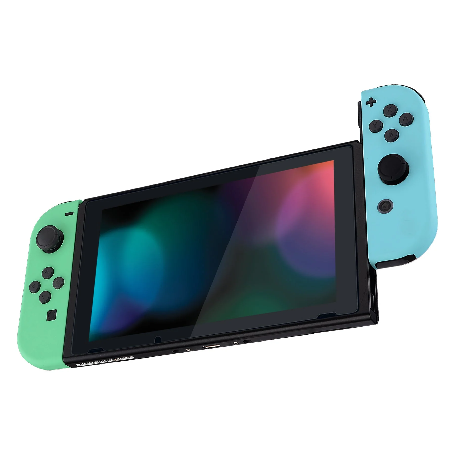 eXtremeRate Replacement Full Set Shells with Buttons for Nintendo Switch - Mint Green & Heaven Blue - Image 8