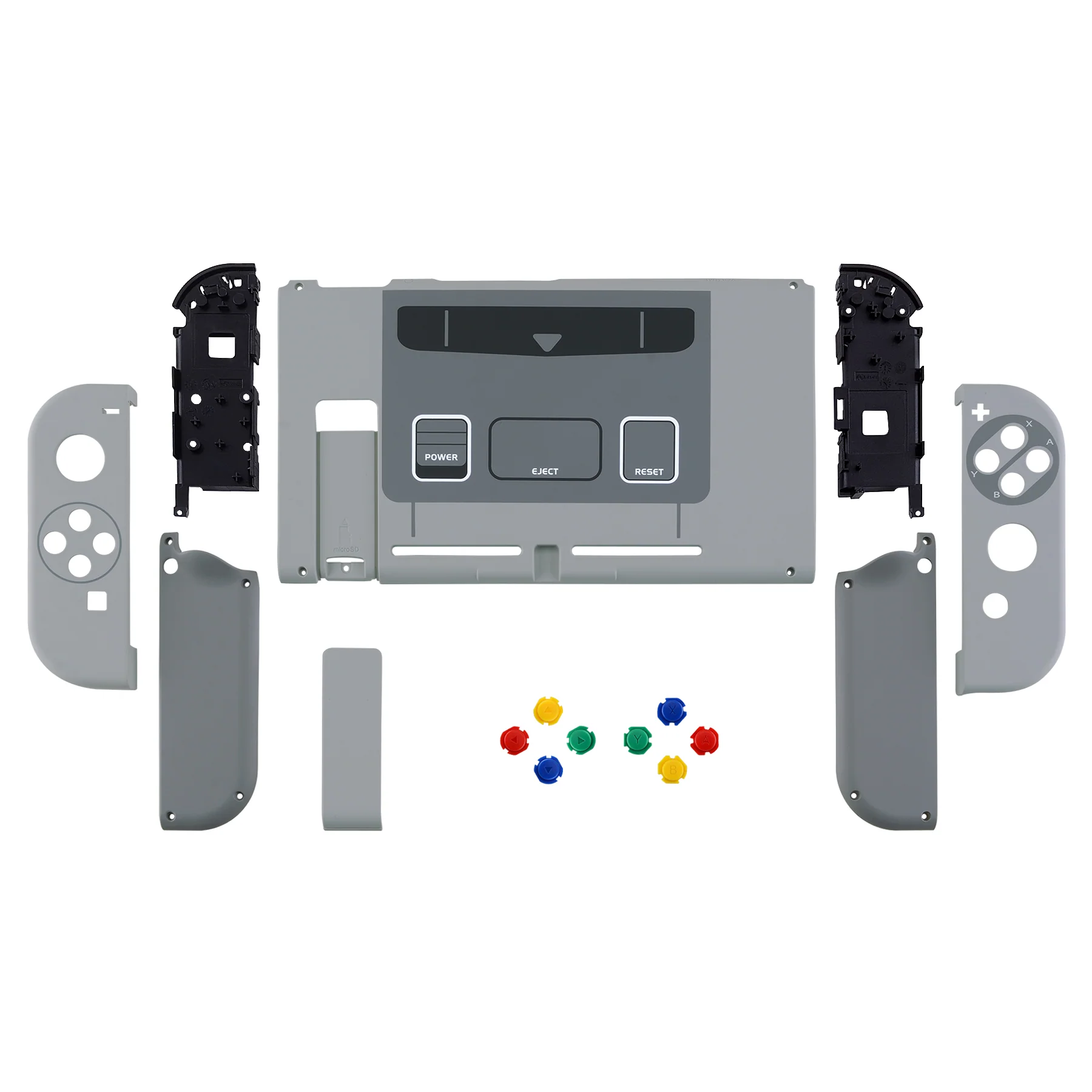 eXtremeRate Replacement Full Set Shells with Buttons for Nintendo Switch - SFC SNES Classic EU - Image 2