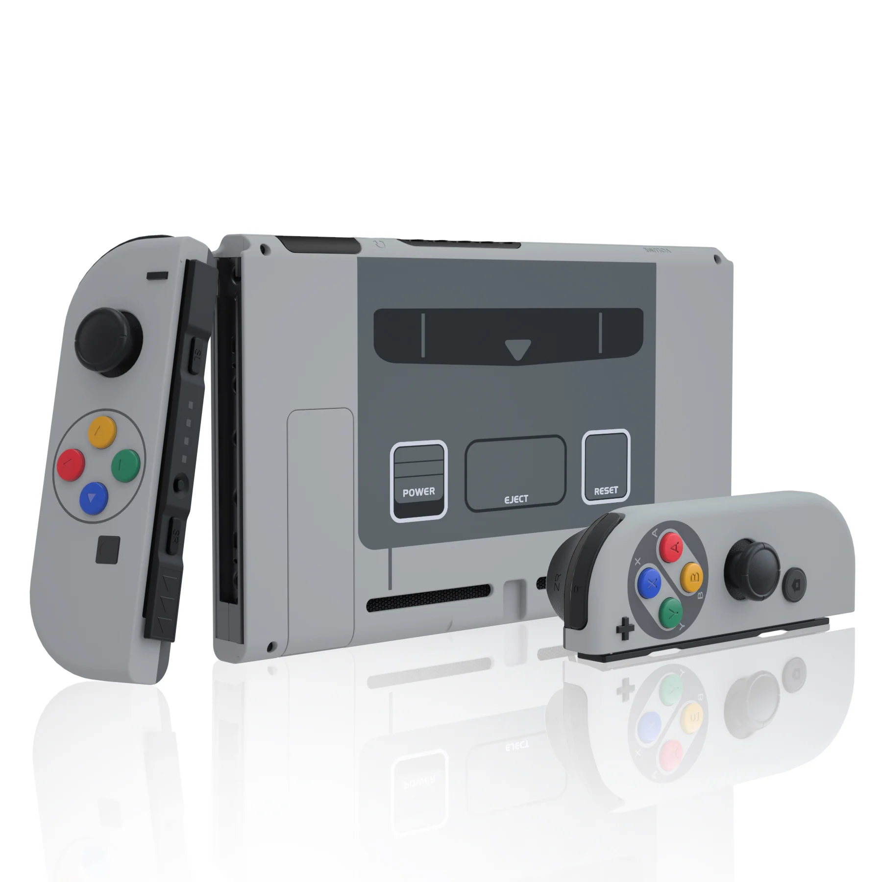 eXtremeRate Replacement Full Set Shells with Buttons for Nintendo Switch - SFC SNES Classic EU - Image 3