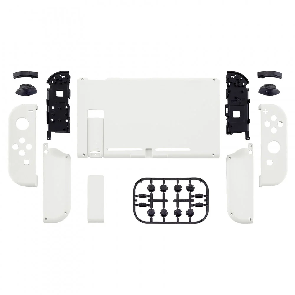 eXtremeRate Replacement Full Set Shells with Buttons for Nintendo Switch - White - Image 2