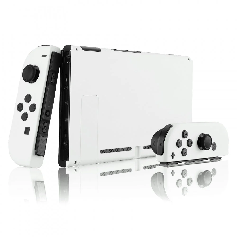 eXtremeRate Replacement Full Set Shells with Buttons for Nintendo Switch - White - Image 3