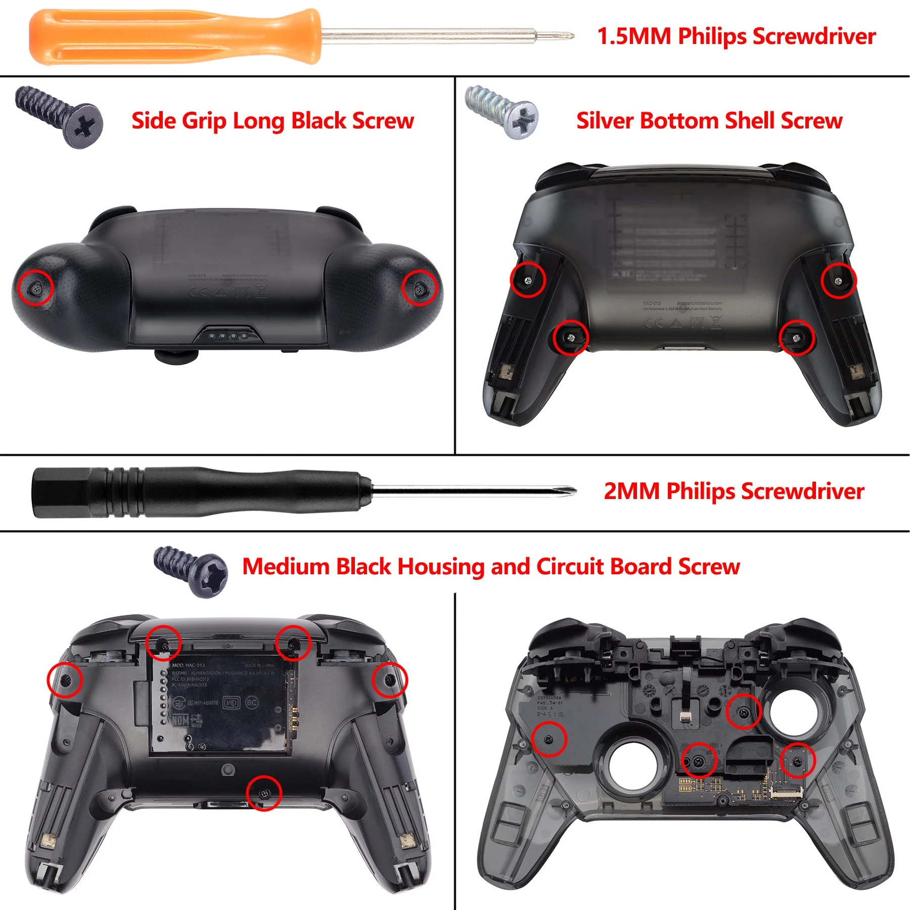 eXtremeRate Replacement Handle Grips for Nintendo Switch Pro Controller - Cherry Blossoms Pink - Image 3