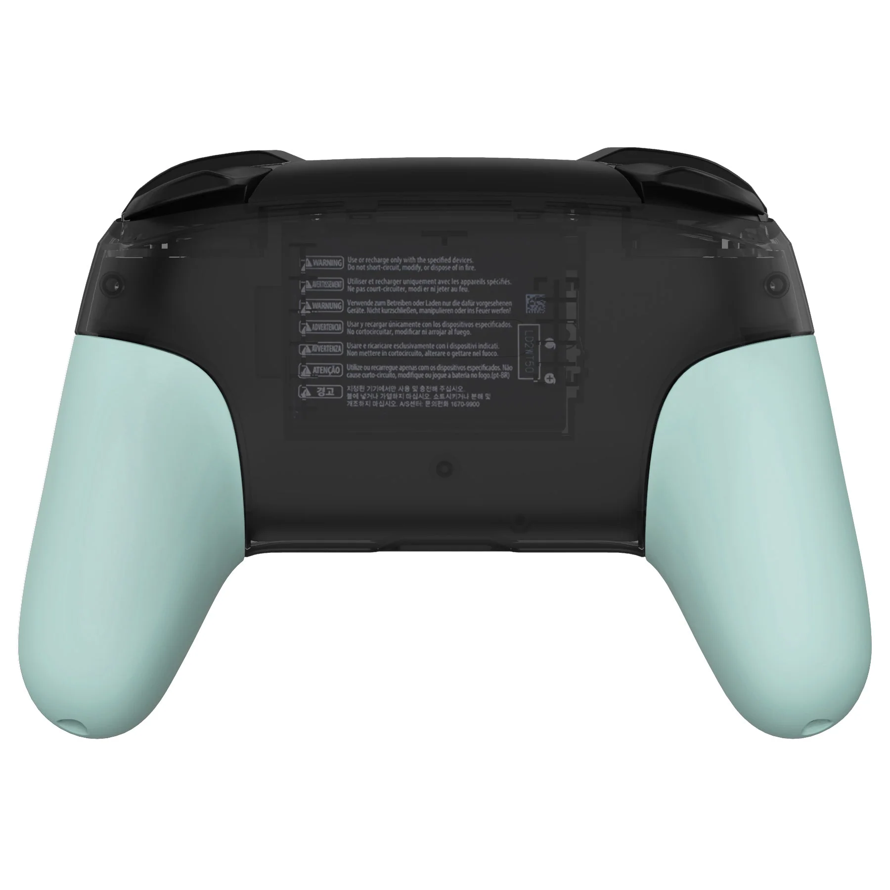 eXtremeRate Replacement Handle Grips for Nintendo Switch Pro Controller - Light Cyan - Image 3