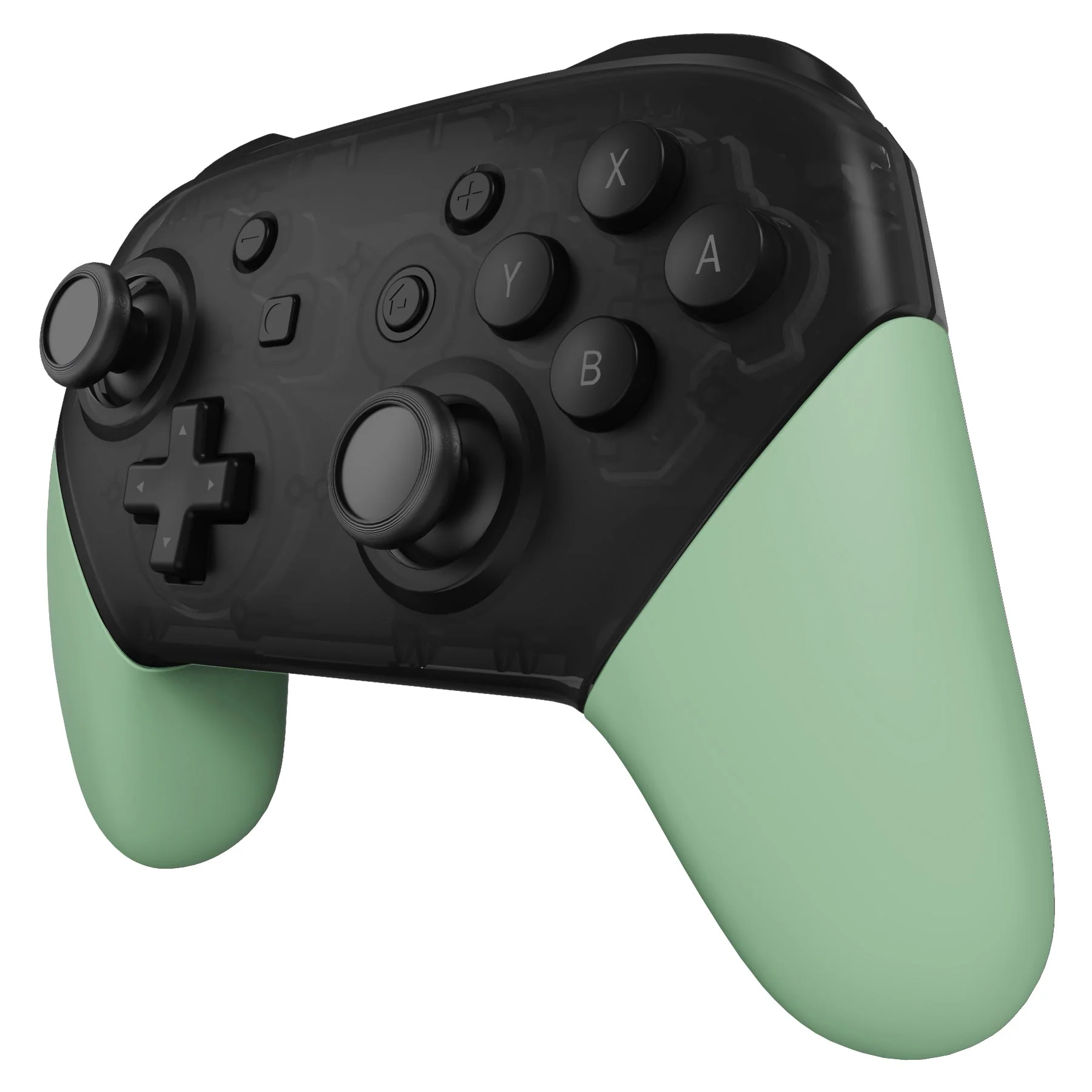 eXtremeRate Replacement Handle Grips for Nintendo Switch Pro Controller - Matcha Green - Image 3