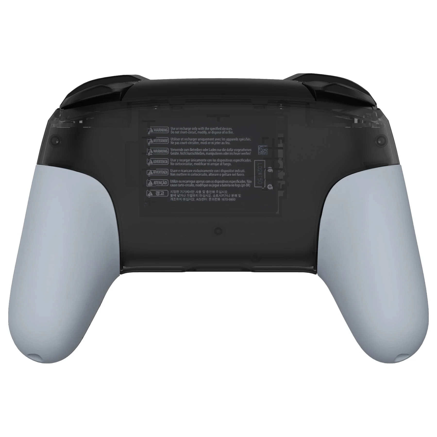 eXtremeRate Replacement Handle Grips for Nintendo Switch Pro Controller - New Hope Gray - Image 4