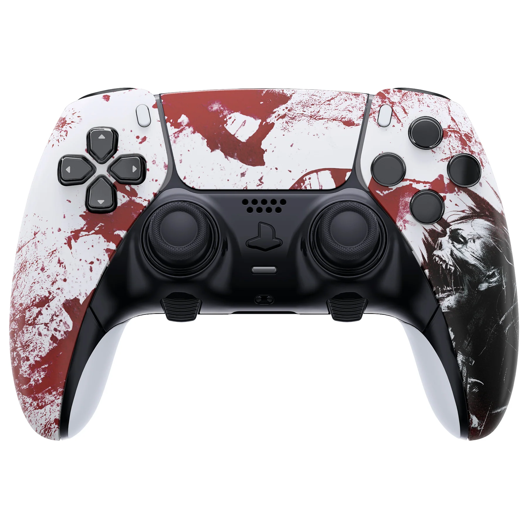eXtremeRate Replacement Left Right Front Housing Shell with Touchpad Compatible with PS5 Edge Controller - Blood Zombie - Image 2