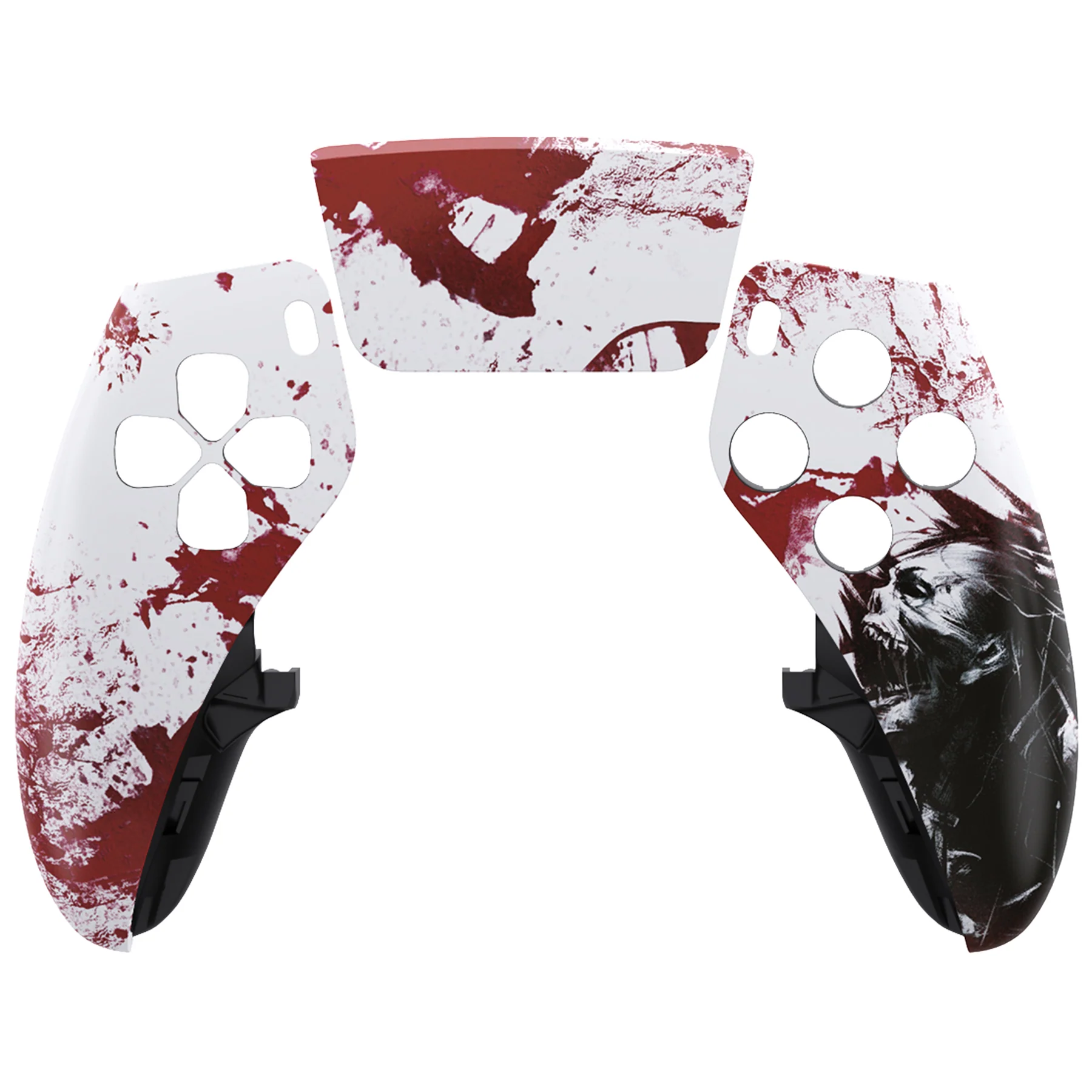 eXtremeRate Replacement Left Right Front Housing Shell with Touchpad Compatible with PS5 Edge Controller - Blood Zombie - Image 7