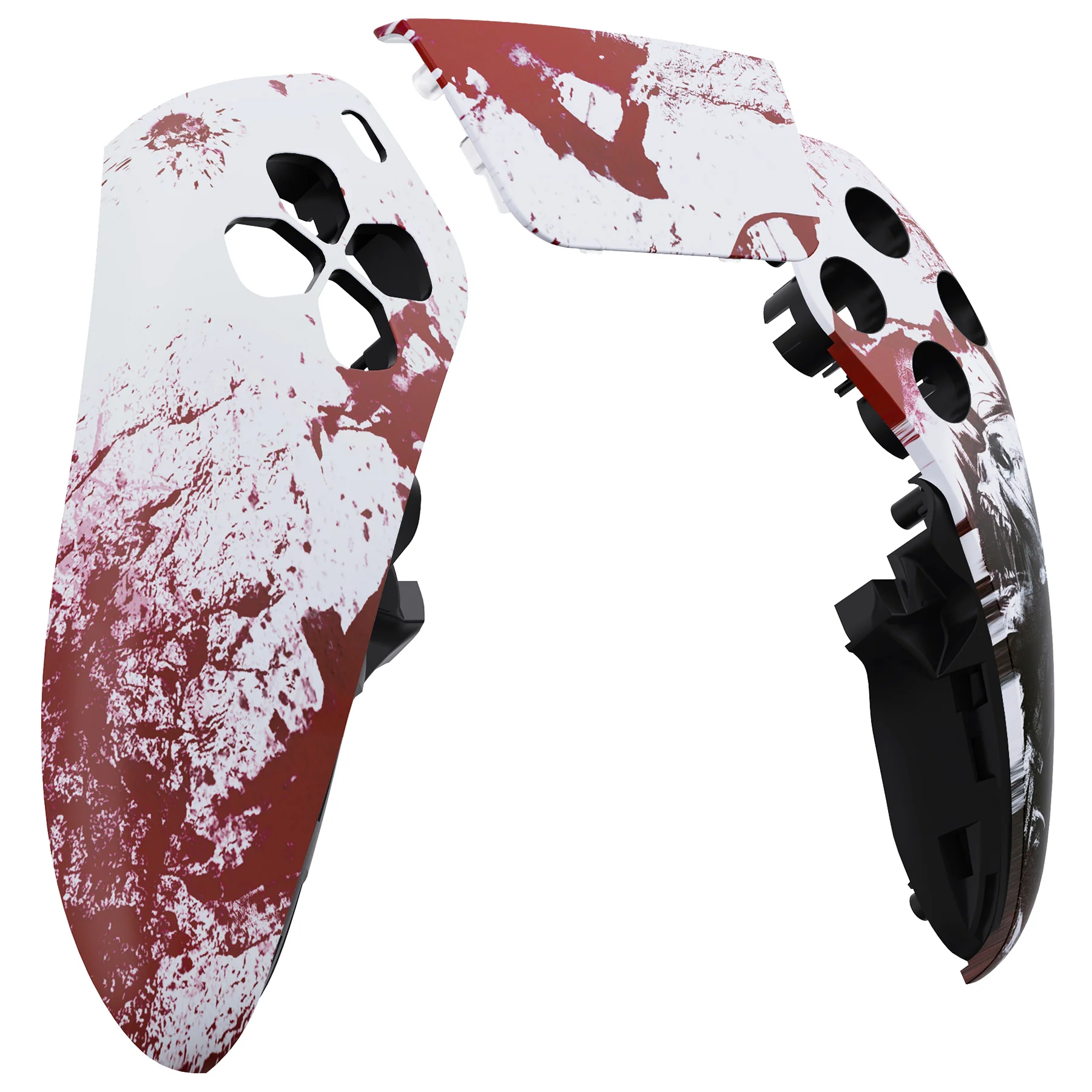 eXtremeRate Replacement Left Right Front Housing Shell with Touchpad Compatible with PS5 Edge Controller - Blood Zombie - Image 9