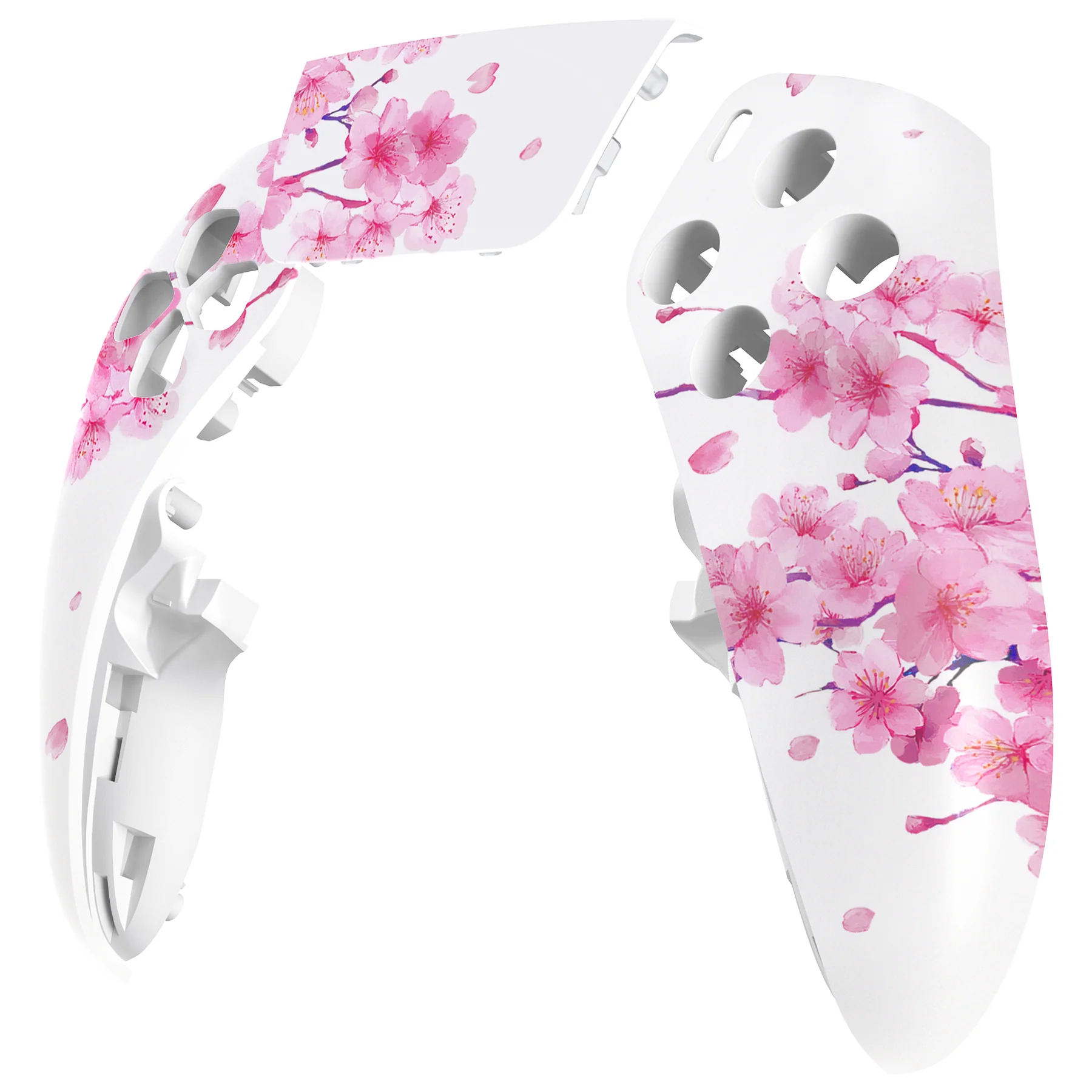 eXtremeRate Replacement Left Right Front Housing Shell with Touchpad Compatible with PS5 Edge Controller - Cherry Blossom Whisper - Image 8
