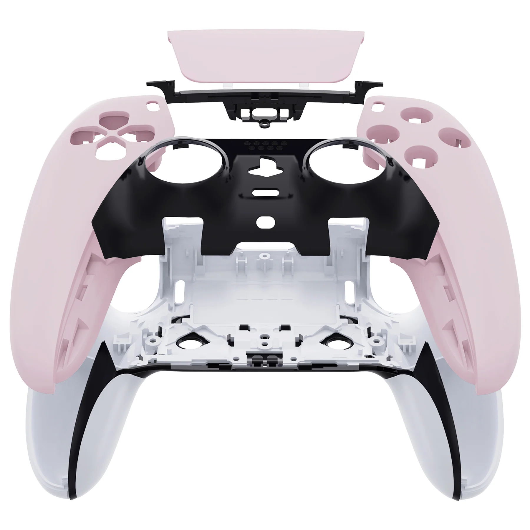 eXtremeRate Replacement Left Right Front Housing Shell with Touchpad Compatible with PS5 Edge Controller - Cherry Blossoms Pink - Image 2