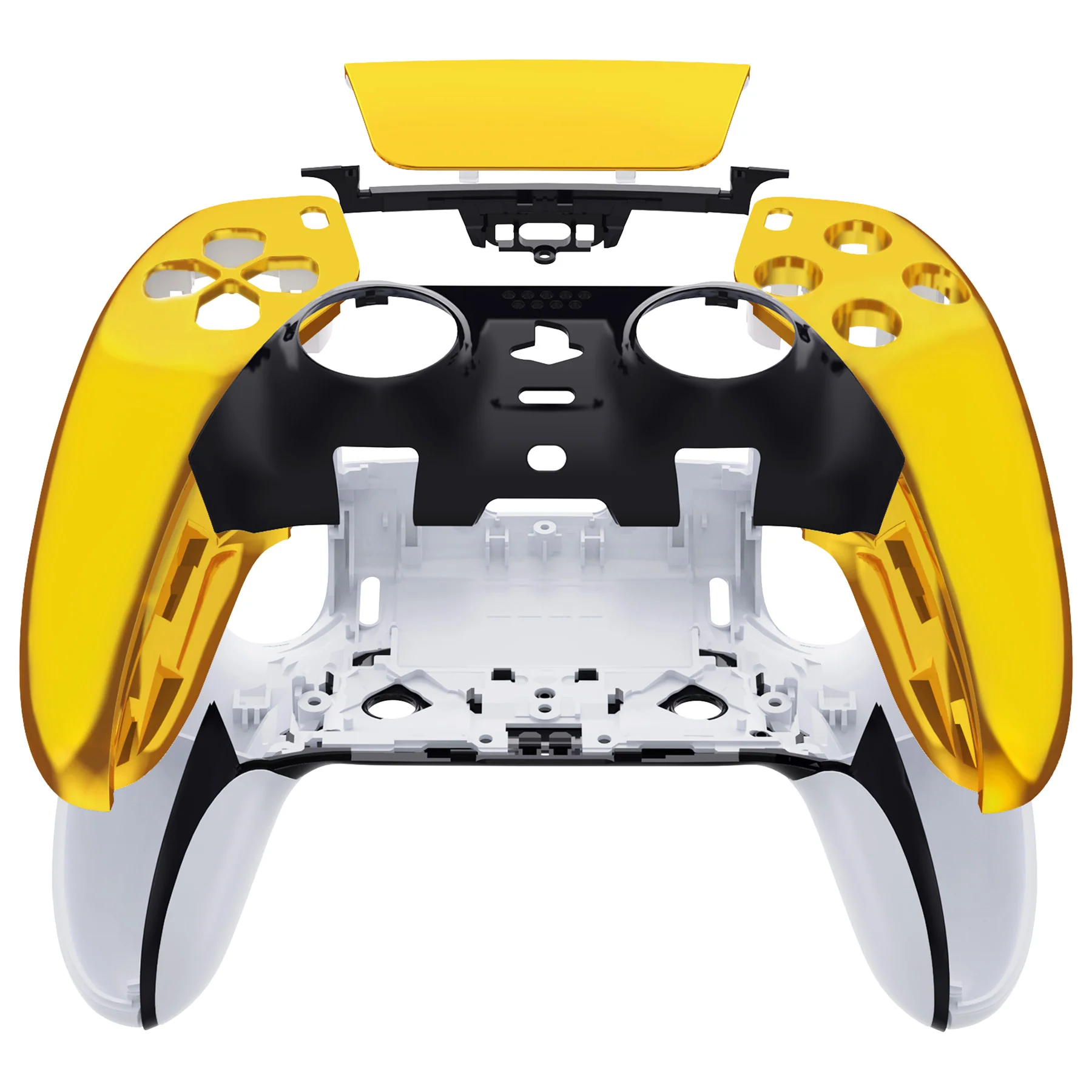 eXtremeRate Replacement Left Right Front Housing Shell with Touchpad Compatible with PS5 Edge Controller - Chrome Gold - Image 2