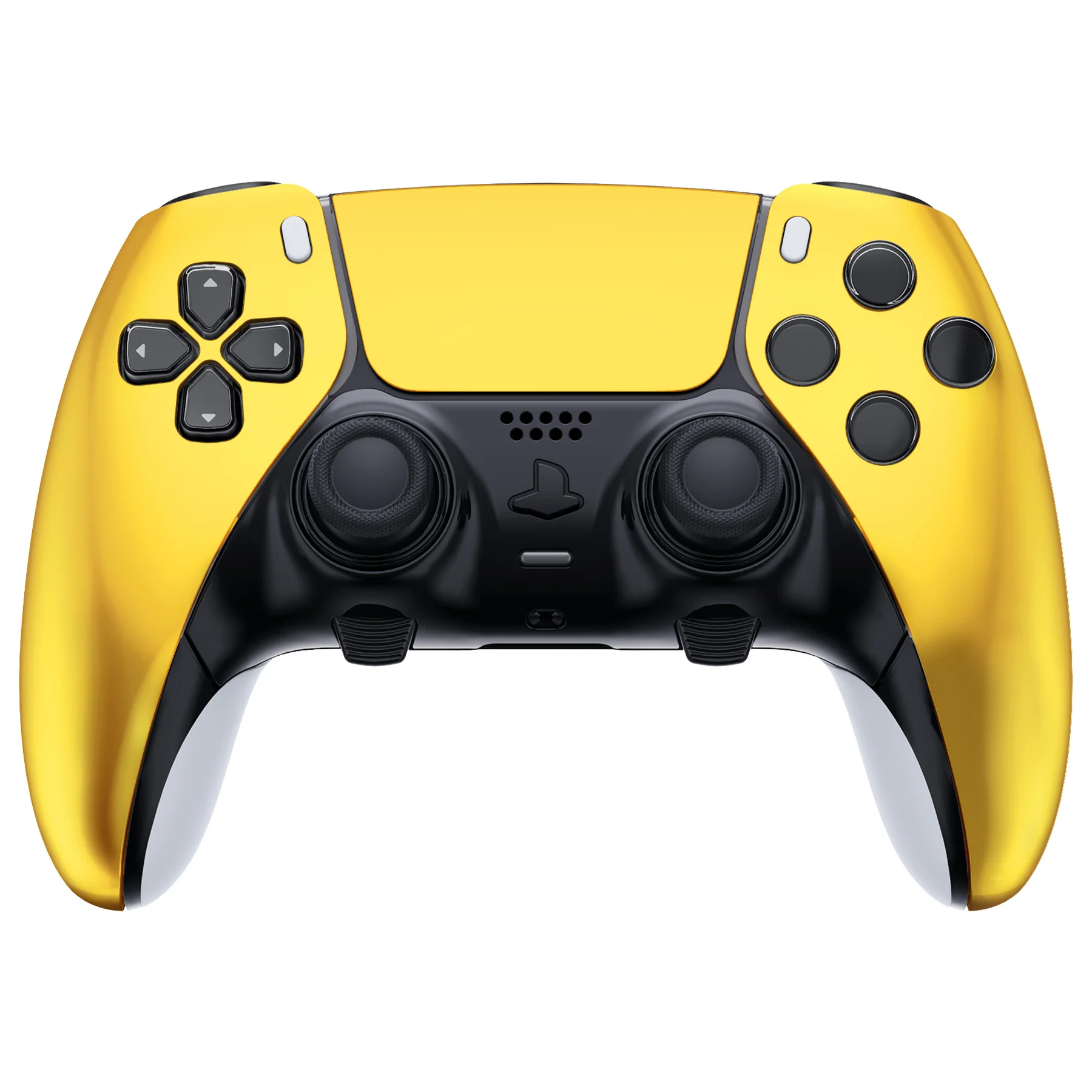eXtremeRate Replacement Left Right Front Housing Shell with Touchpad Compatible with PS5 Edge Controller - Chrome Gold - Image 4