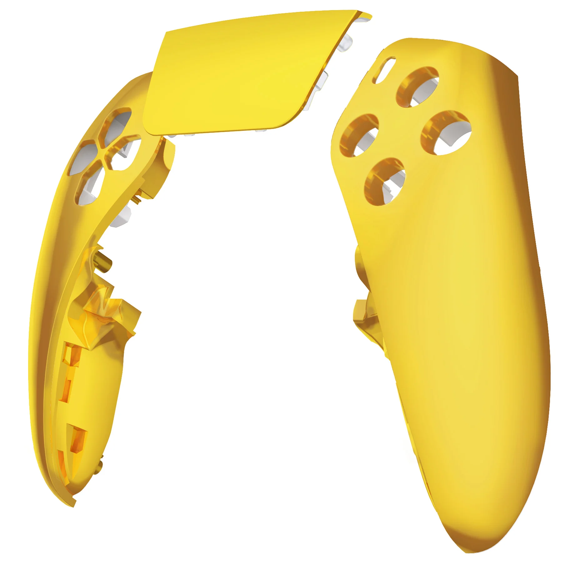 eXtremeRate Replacement Left Right Front Housing Shell with Touchpad Compatible with PS5 Edge Controller - Chrome Gold - Image 8