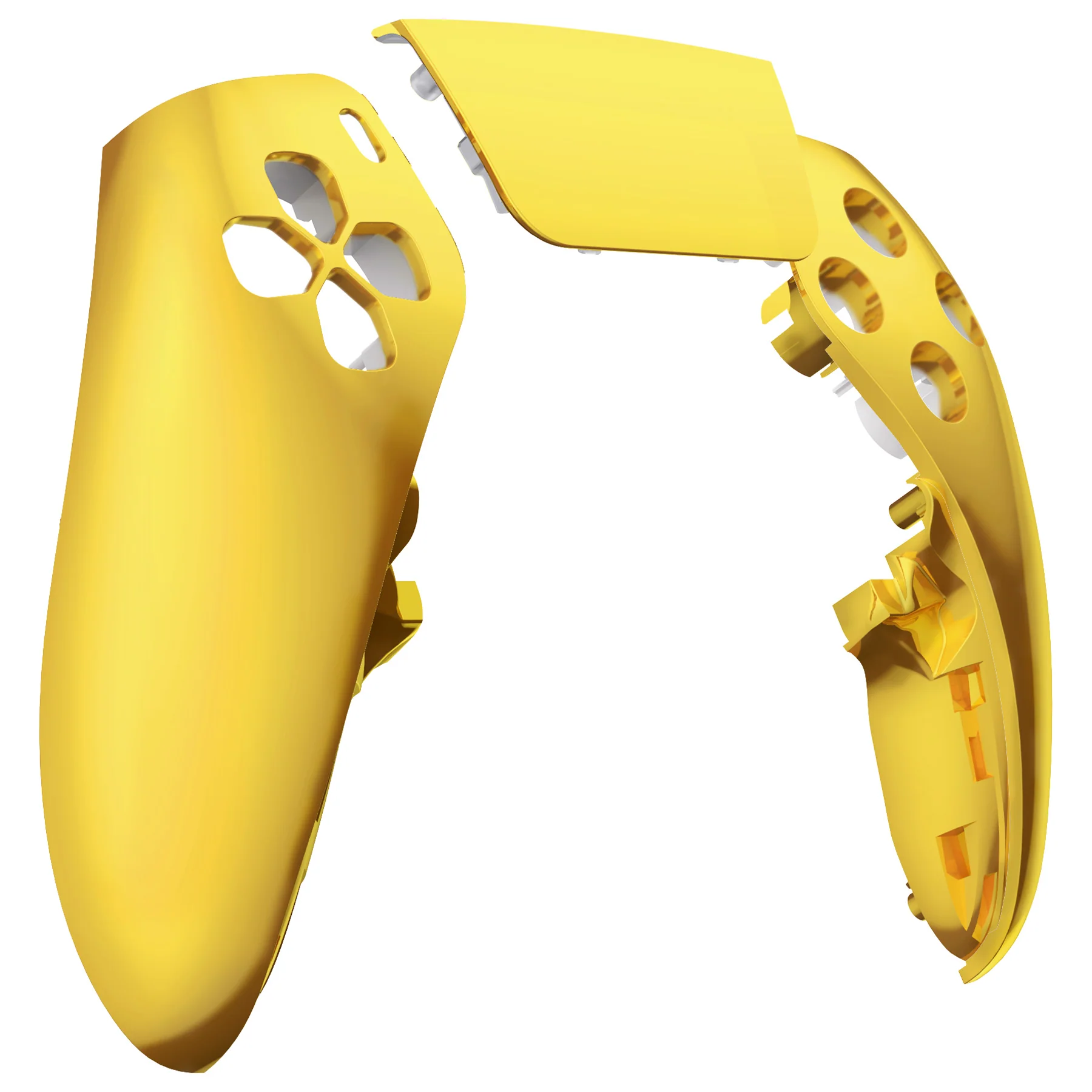 eXtremeRate Replacement Left Right Front Housing Shell with Touchpad Compatible with PS5 Edge Controller - Chrome Gold - Image 9