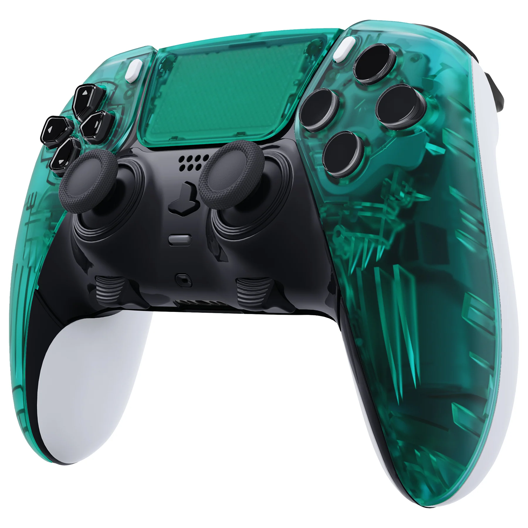 eXtremeRate Replacement Left Right Front Housing Shell with Touchpad Compatible with PS5 Edge Controller - Emerald Green - Image 3