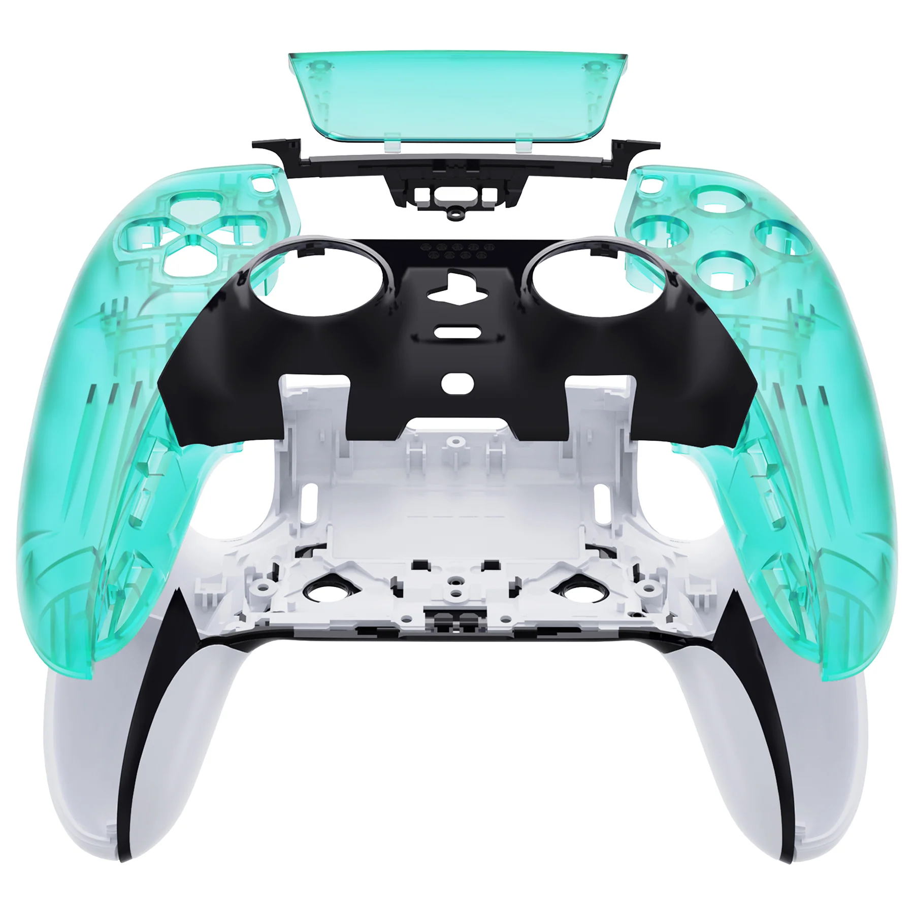 eXtremeRate Replacement Left Right Front Housing Shell with Touchpad Compatible with PS5 Edge Controller - Emerald Green - Image 5