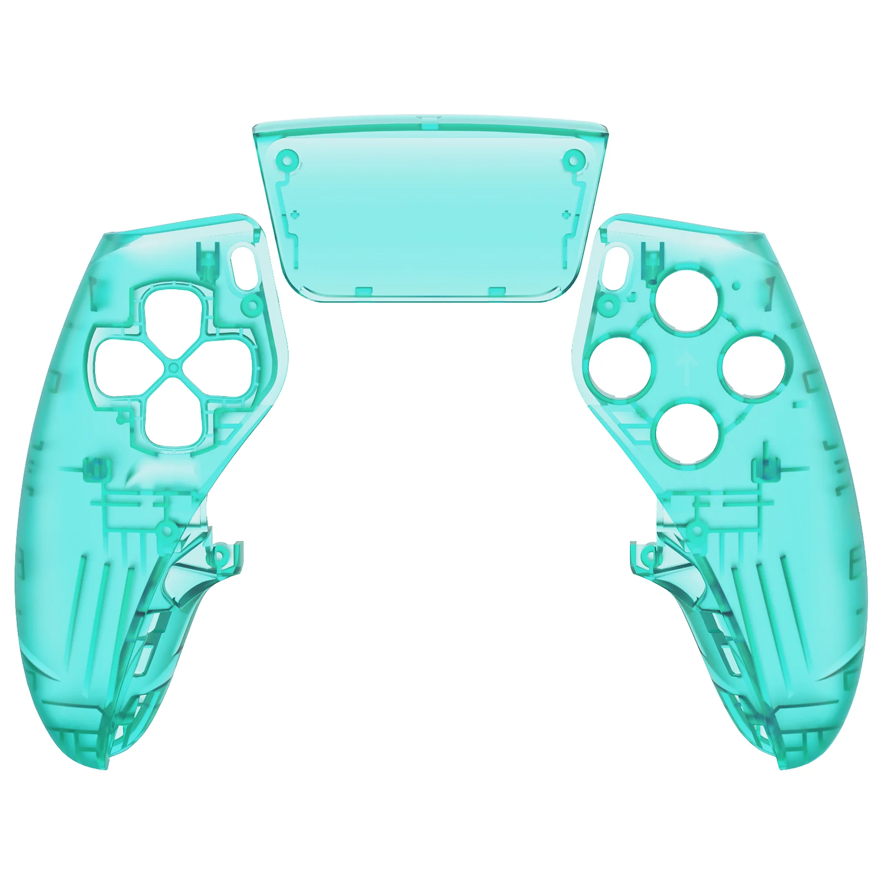 eXtremeRate Replacement Left Right Front Housing Shell with Touchpad Compatible with PS5 Edge Controller - Emerald Green - Image 6