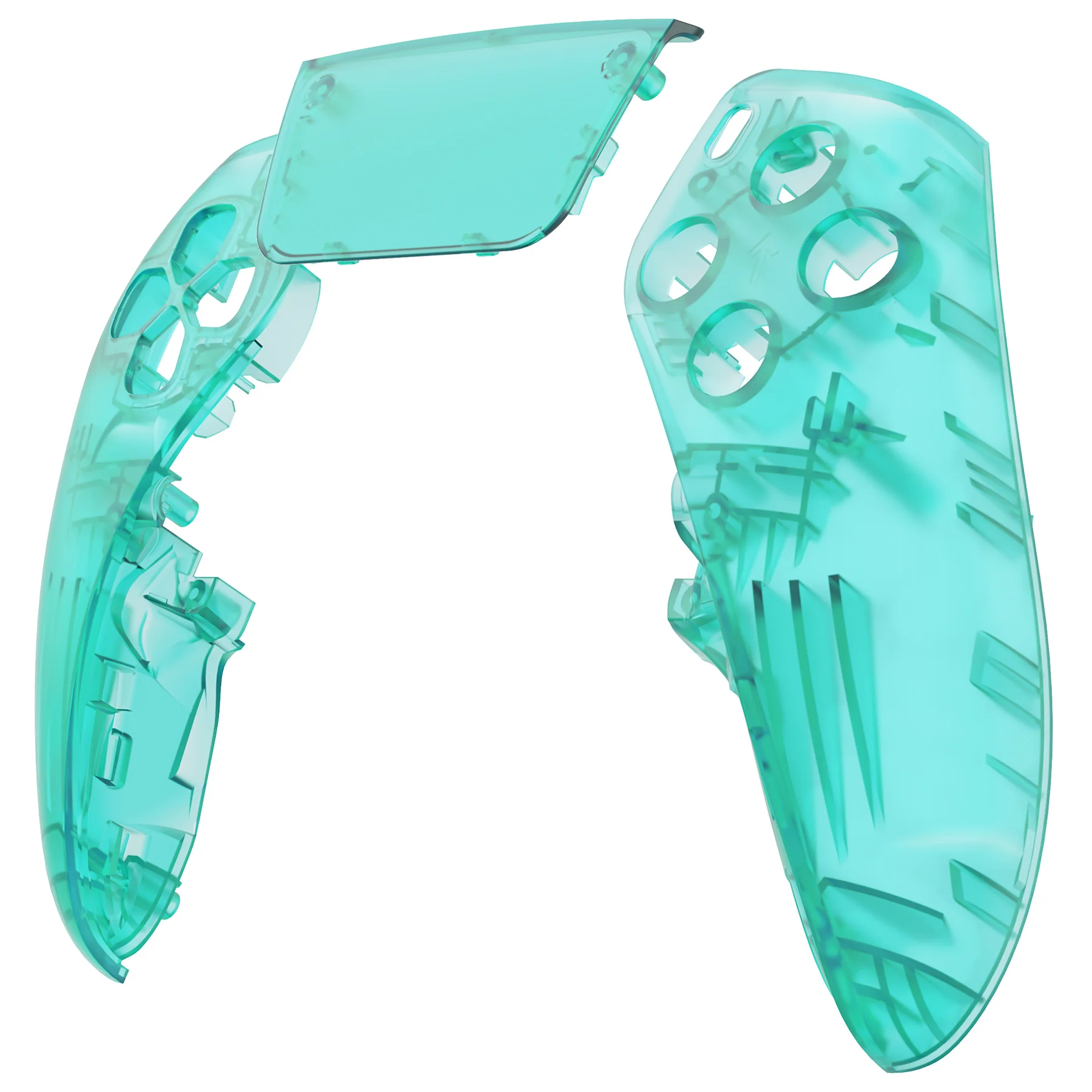 eXtremeRate Replacement Left Right Front Housing Shell with Touchpad Compatible with PS5 Edge Controller - Emerald Green - Image 7
