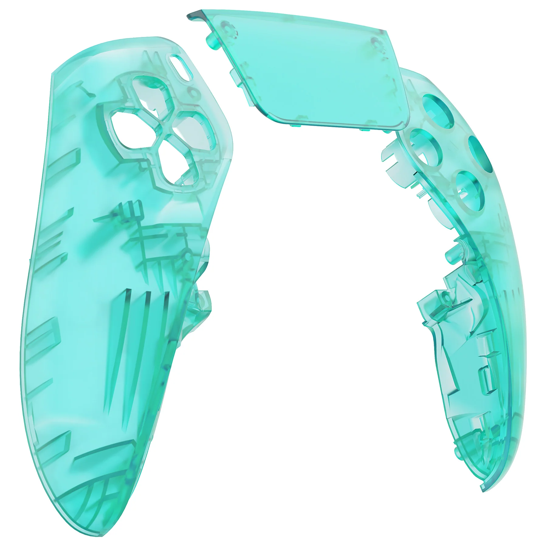 eXtremeRate Replacement Left Right Front Housing Shell with Touchpad Compatible with PS5 Edge Controller - Emerald Green - Image 8
